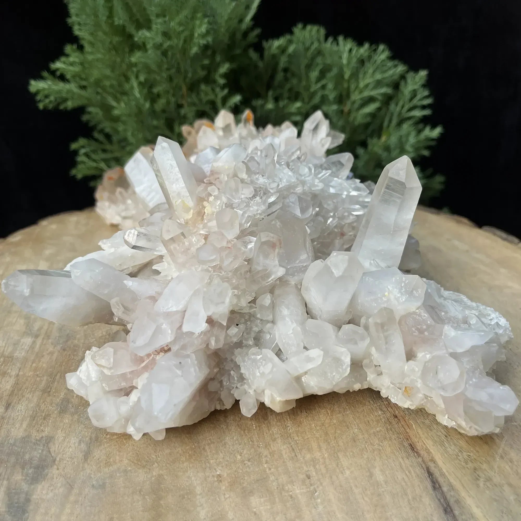Natural Himalayan White + Pink Quartz Cluster 1695g Himalayan Quartz