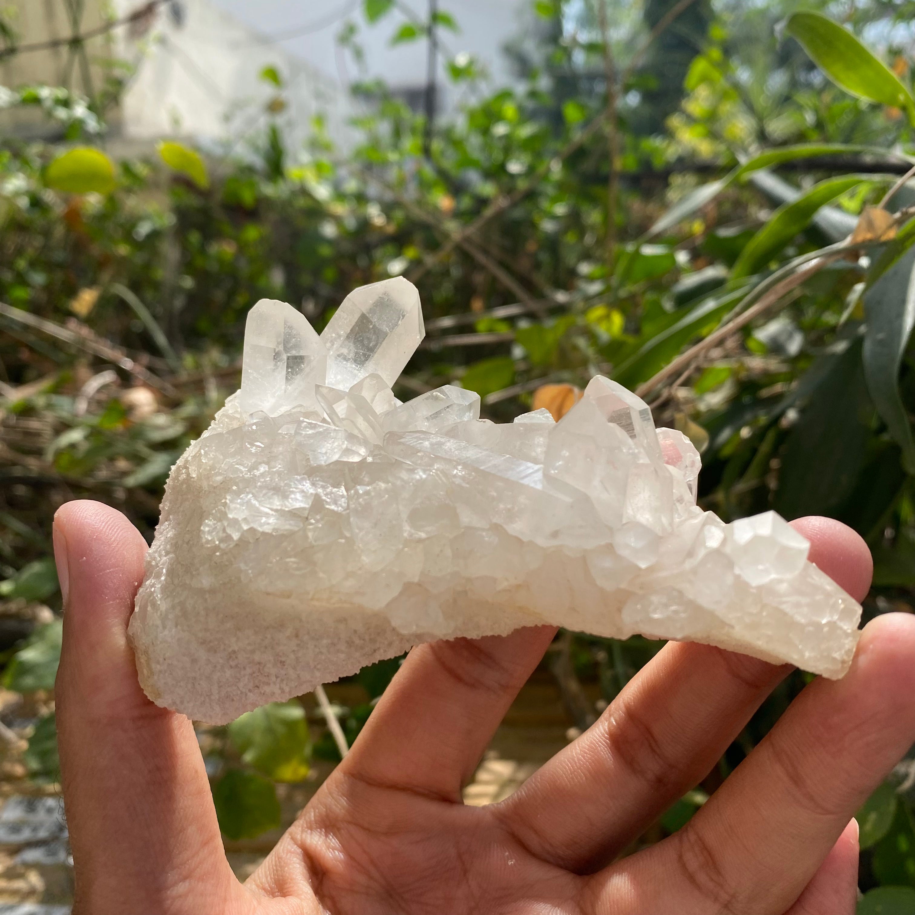 Yellow White Quartz Crystal Cluster 170g Natural Himalayan Healing Stone Décor
