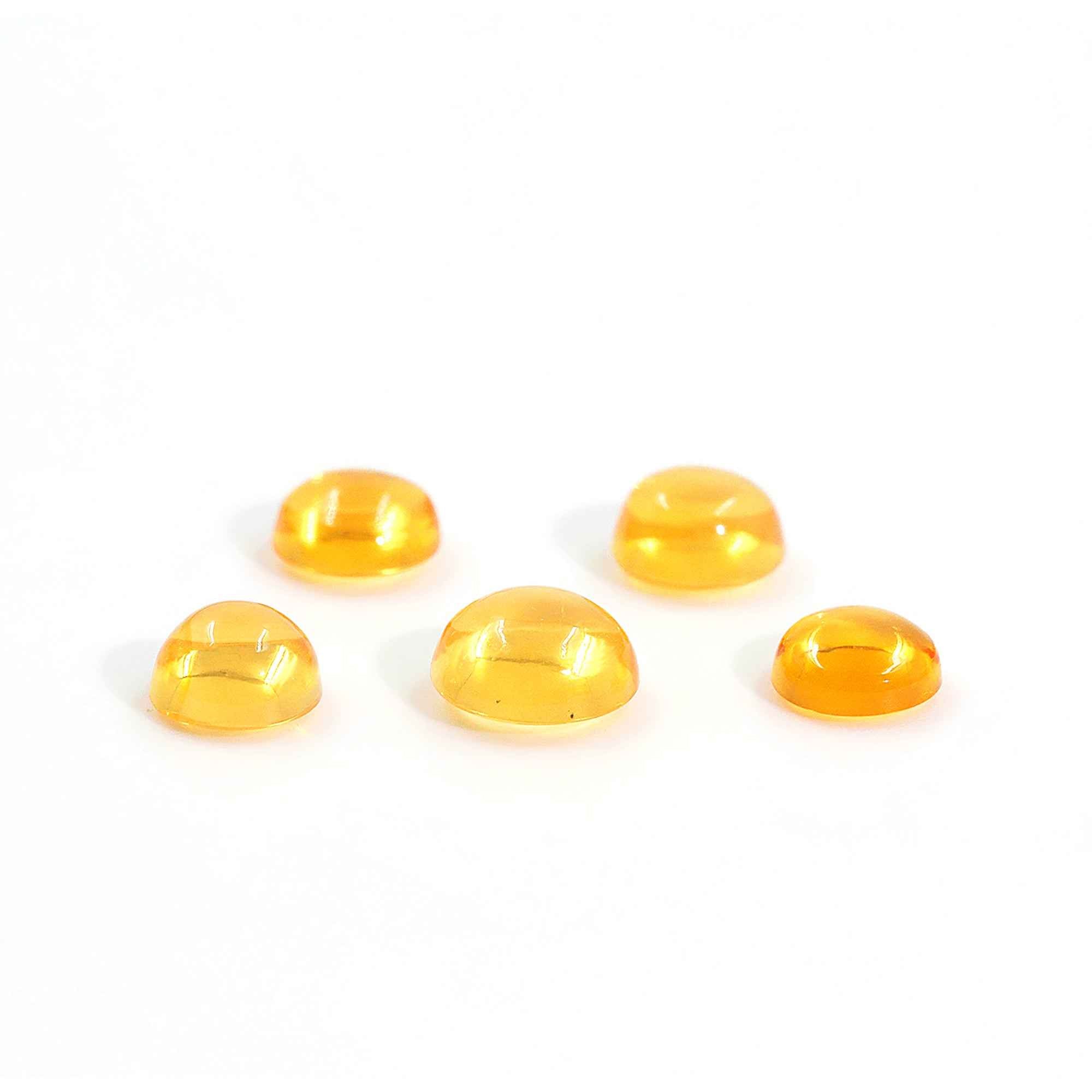 Natural Mexican Opal 5mm Round Cabochon Loose Gemstone for Rings, Earrings, Pendants & Jewelry Making