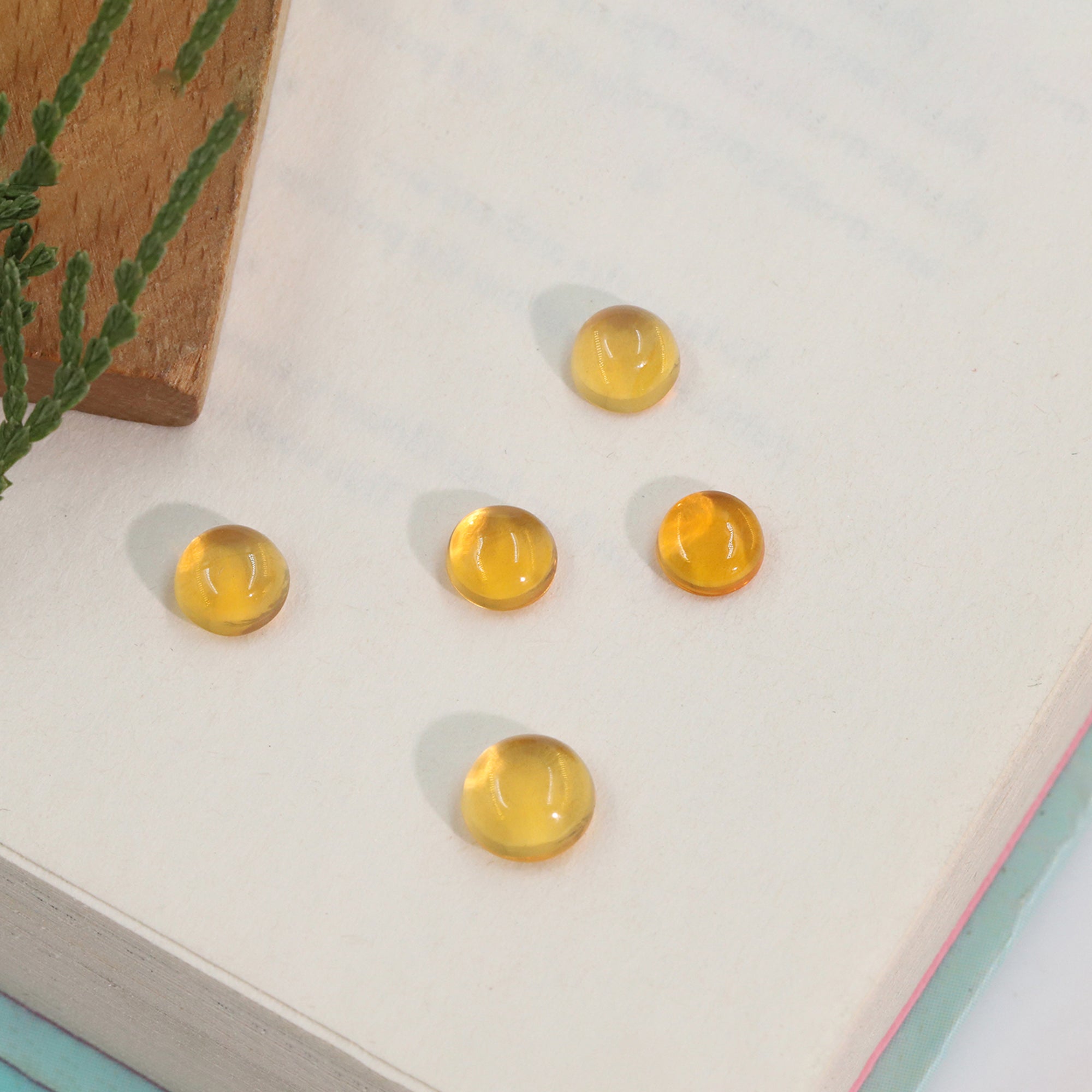 Natural Mexican Opal 5mm Round Cabochon Loose Gemstone for Rings, Earrings, Pendants & Jewelry Making