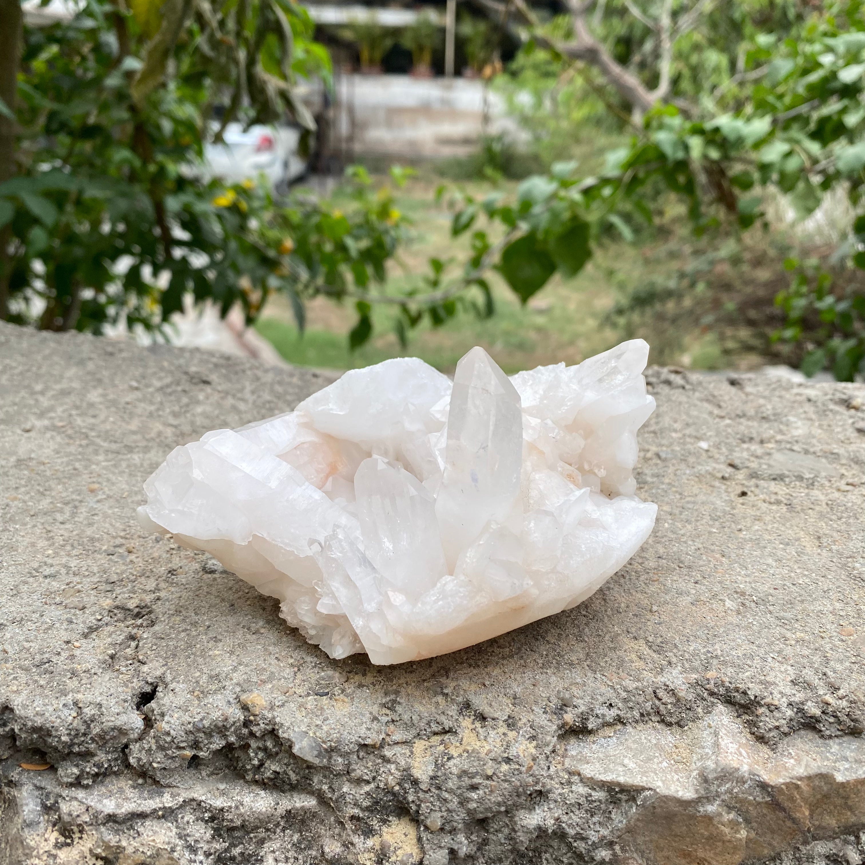 High White Grade Quartz Crystal Cluster Himalayan Samadhi Raw Healing Specimen