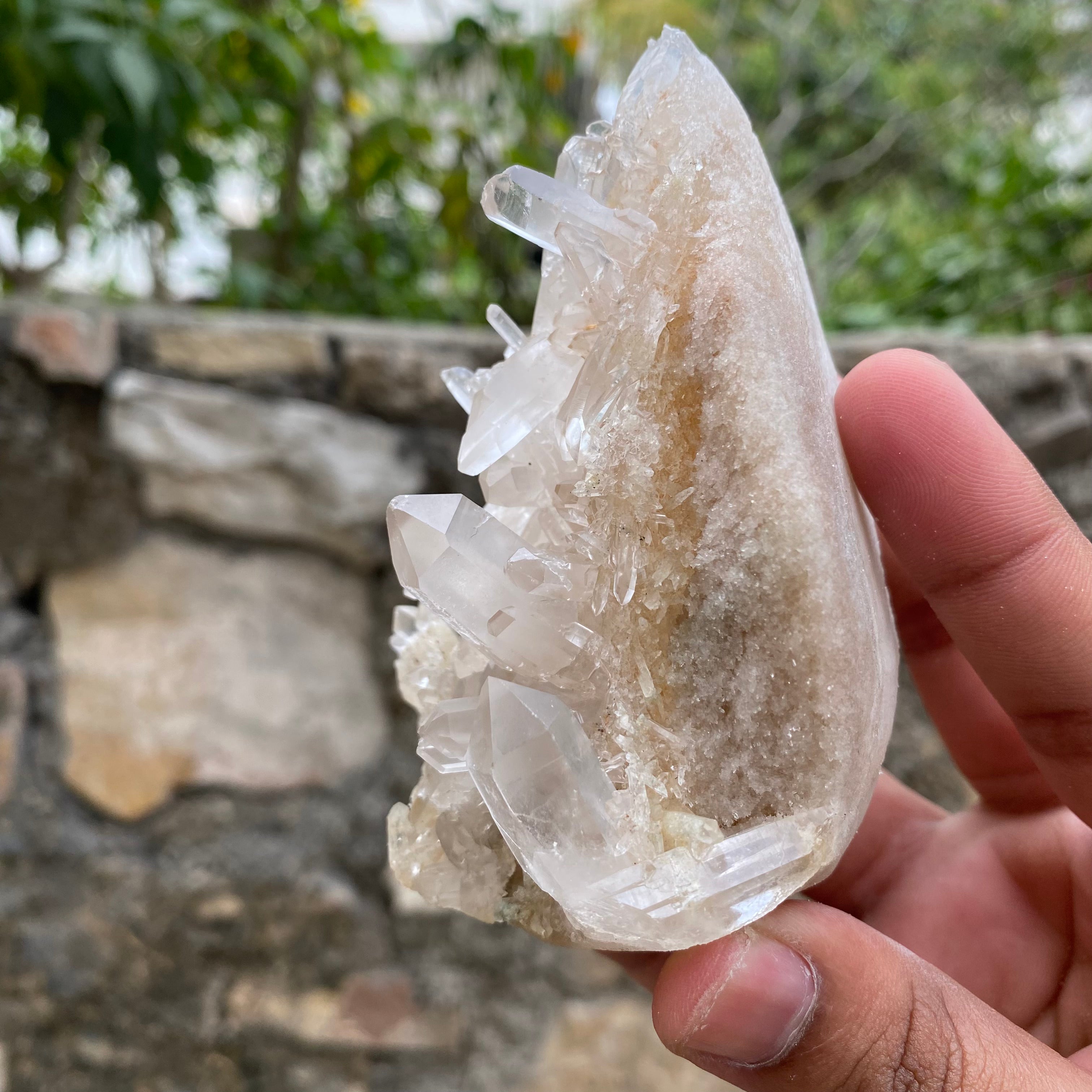 White Samadhi Quartz Crystal Cluster Gift Himalayan Display Healing Stone