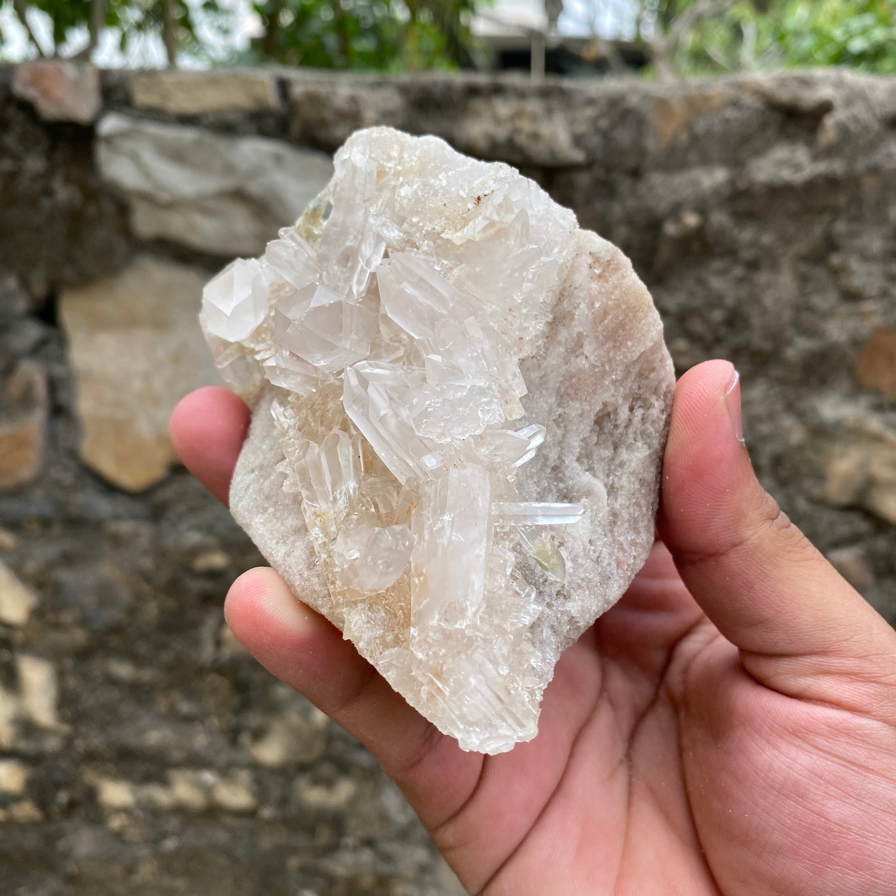 White Samadhi Quartz Crystal Cluster Gift Himalayan Display Healing Stone