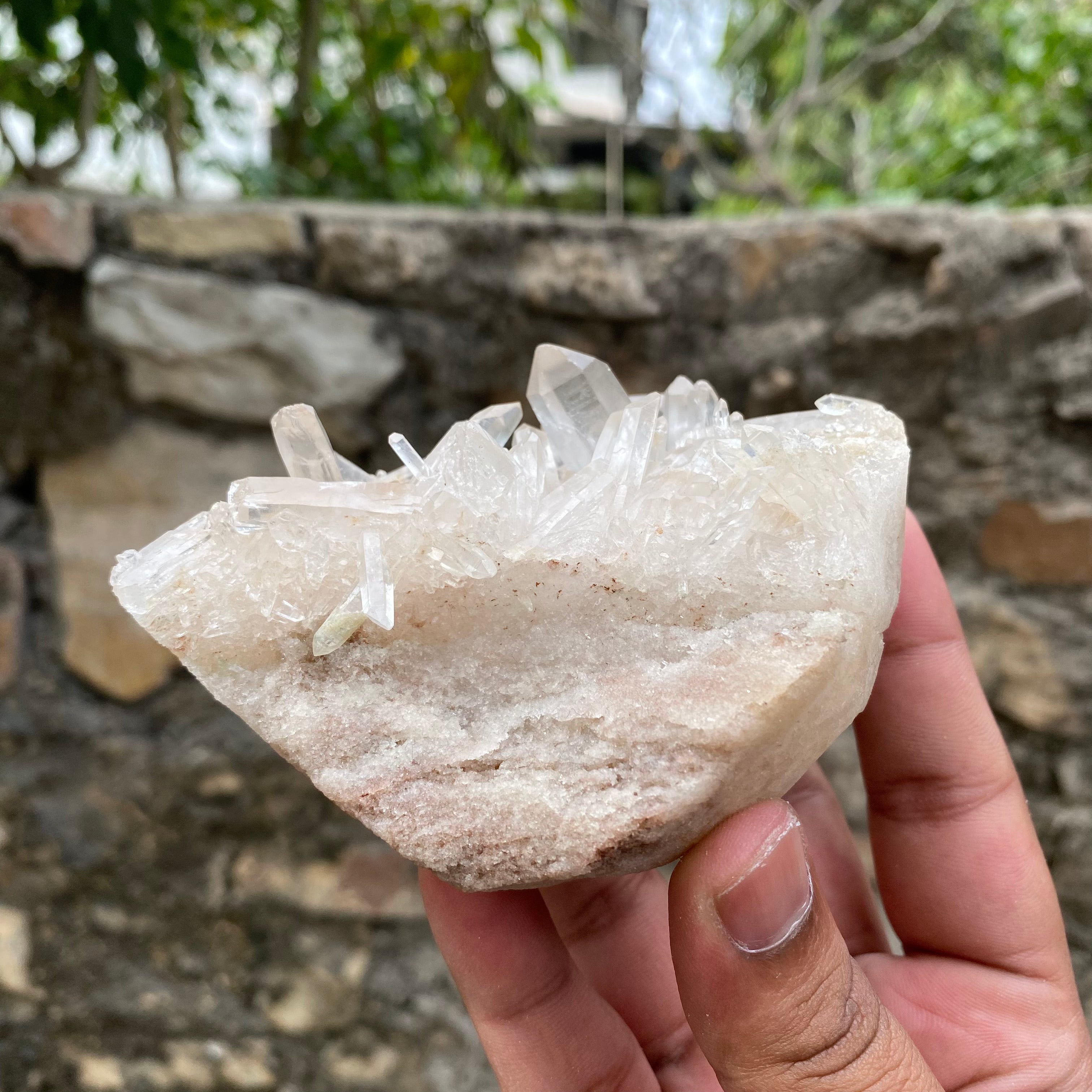 White Samadhi Quartz Crystal Cluster Gift Himalayan Display Healing Stone