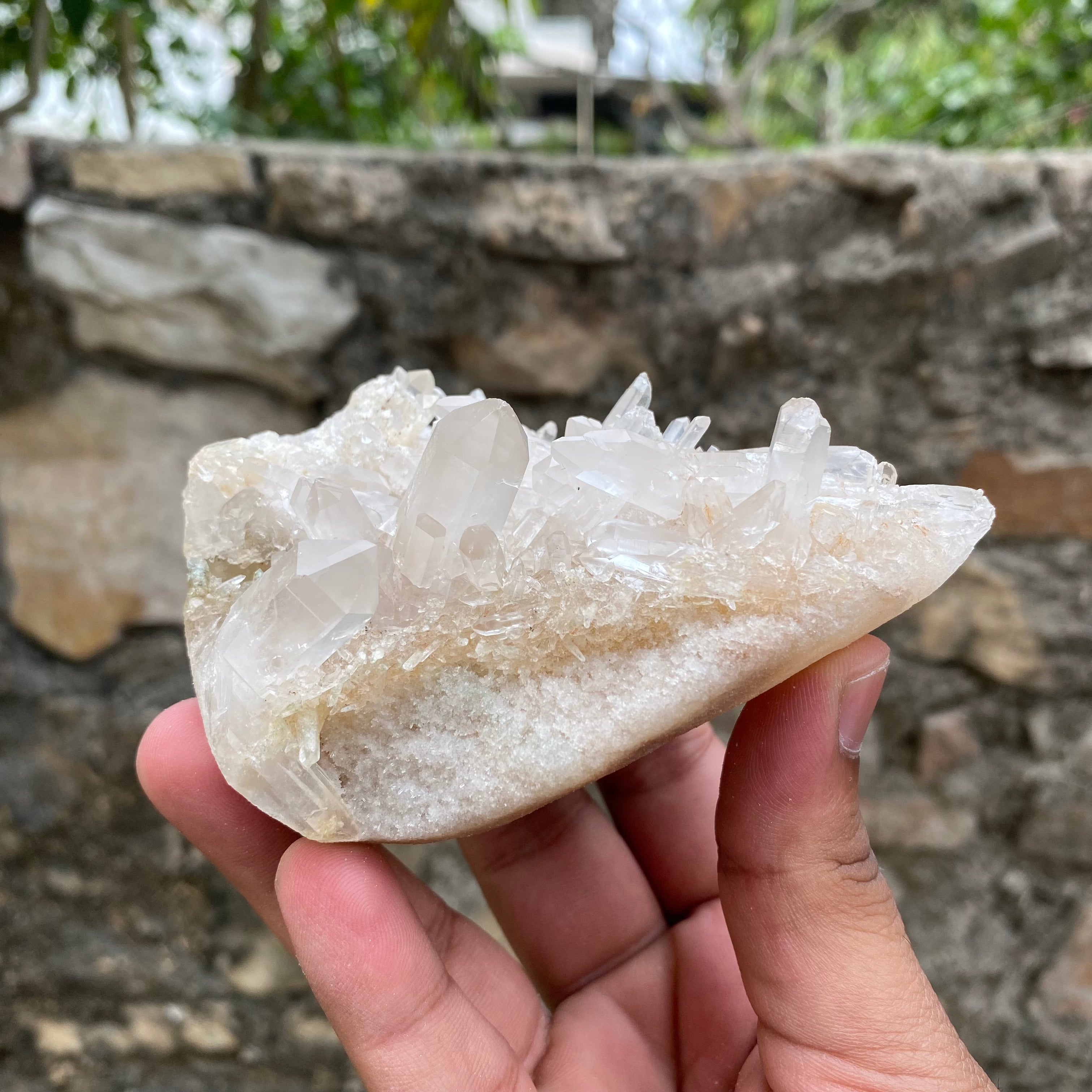White Samadhi Quartz Crystal Cluster Gift Himalayan Display Healing Stone