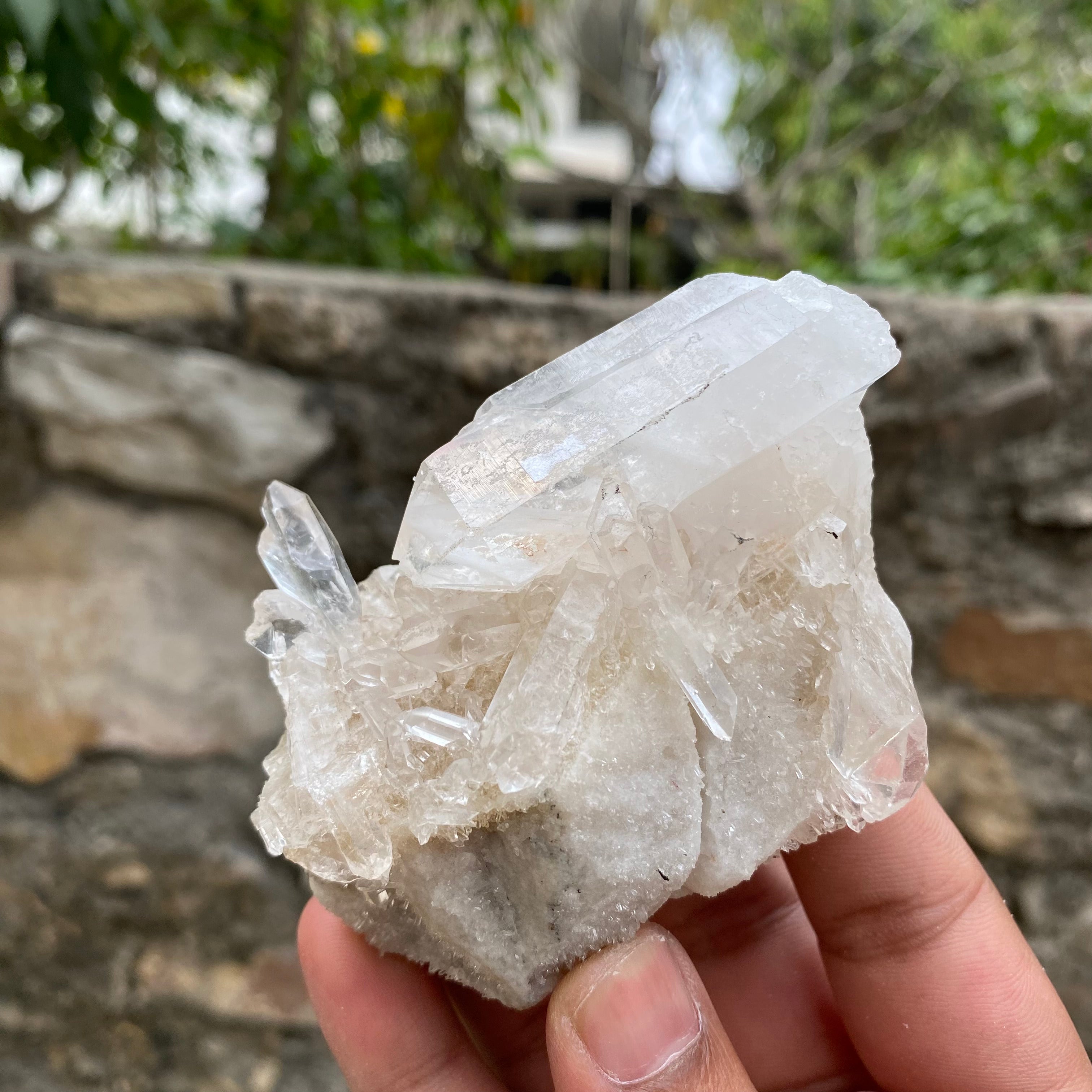 White Himalayan Quartz Samadhi Raw Crystal Mineral Cluster Healing Collector Stone