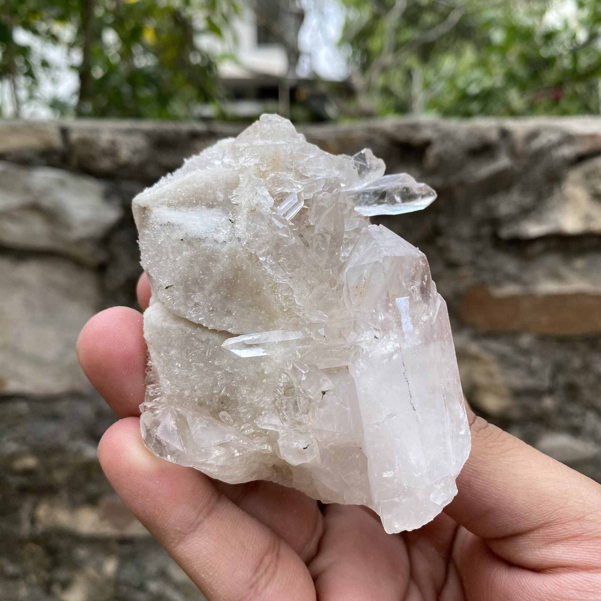 200g Natural White Himalayan Quartz Raw Cluster Mineral Display Specimen