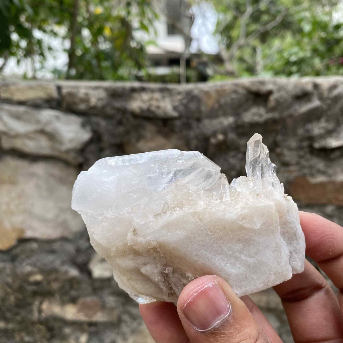 200g Natural White Himalayan Quartz Raw Cluster Mineral Display Specimen