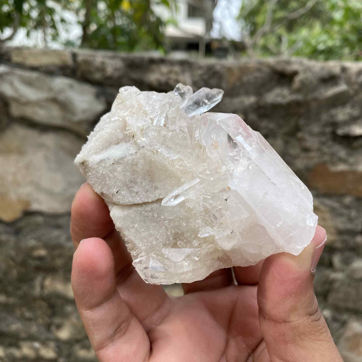 200g Natural White Himalayan Quartz Raw Cluster Mineral Display Specimen