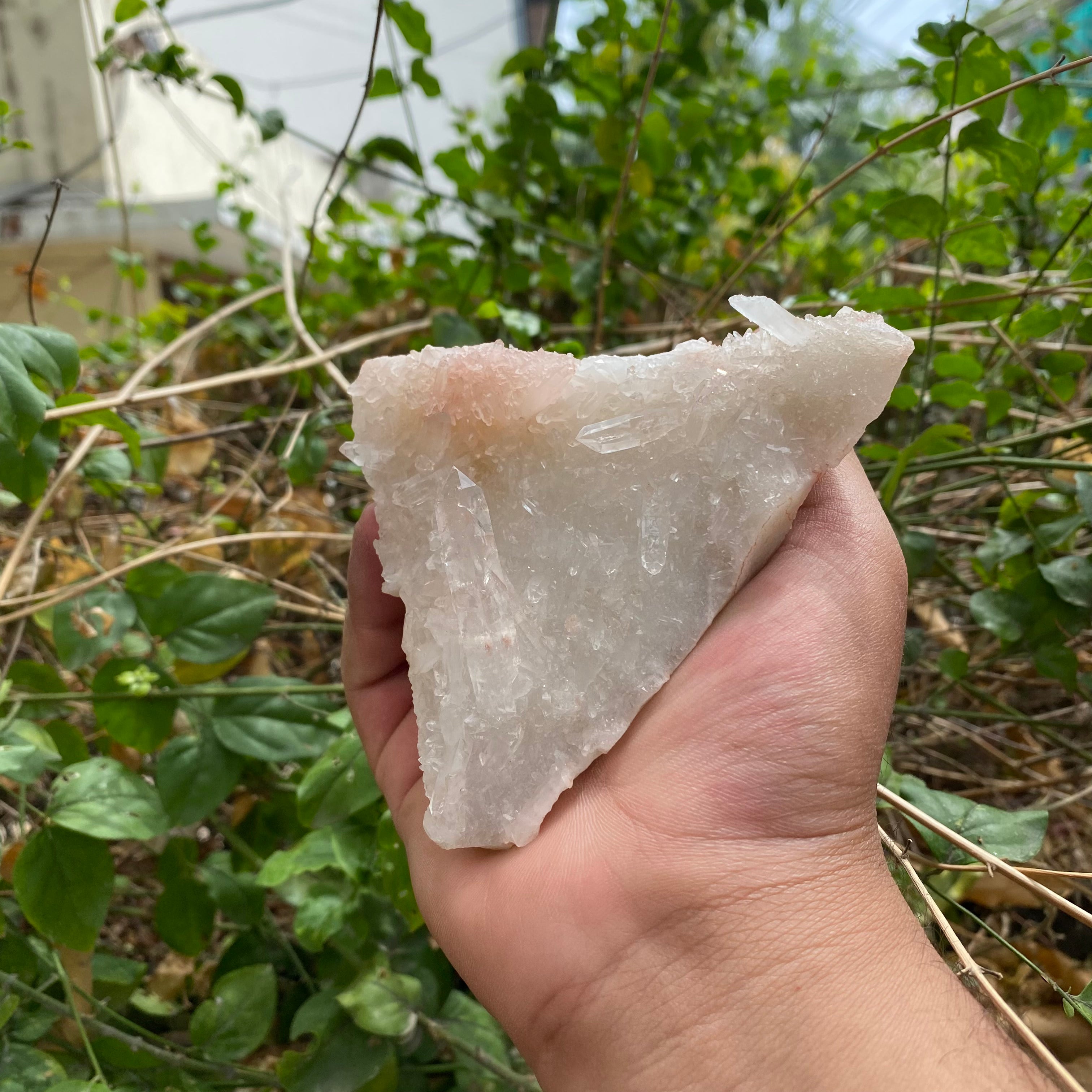 White Quartz Crystal Cluster Himalayan Display Piece Natural Energy Stone