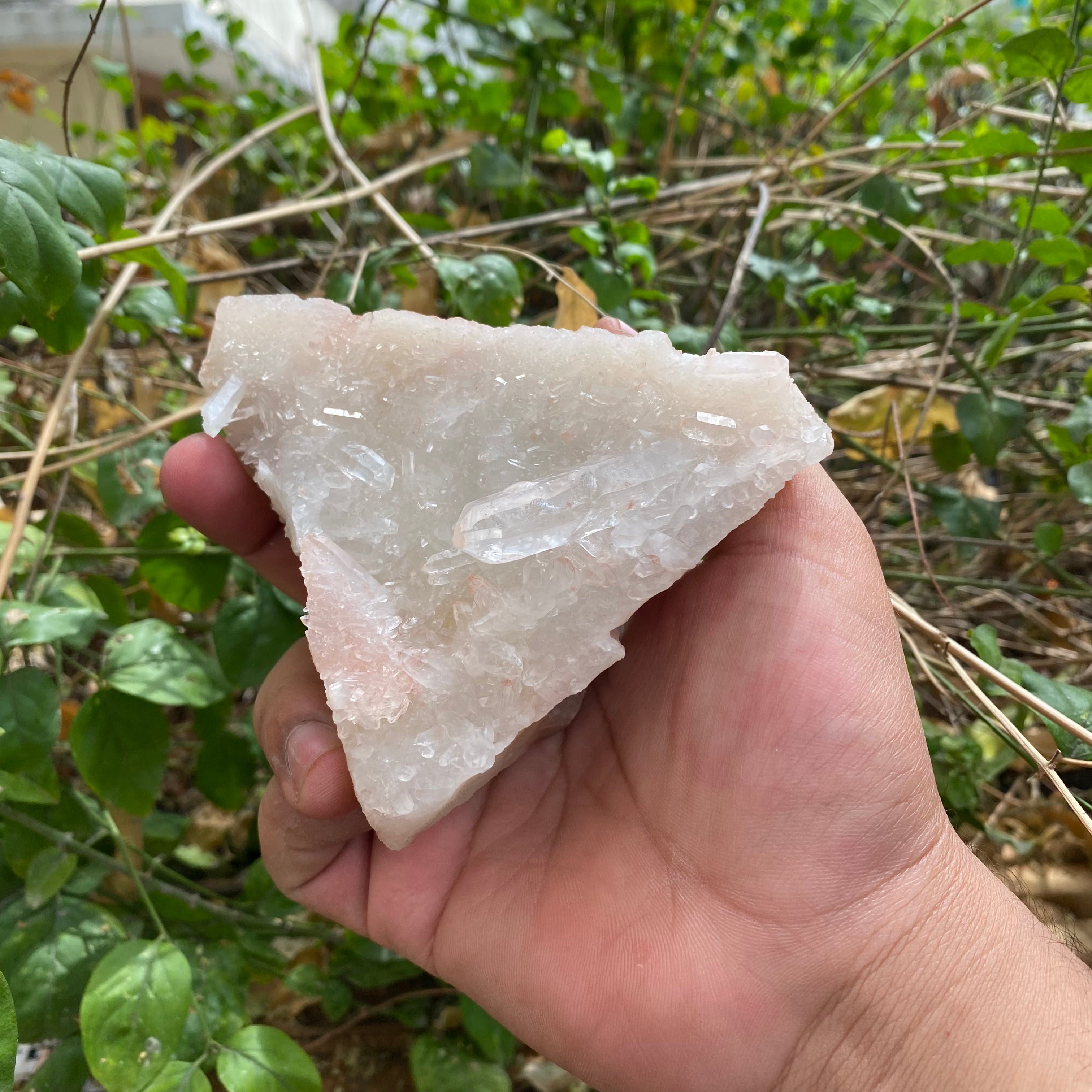 White Quartz Crystal Cluster Himalayan Display Piece Natural Energy Stone