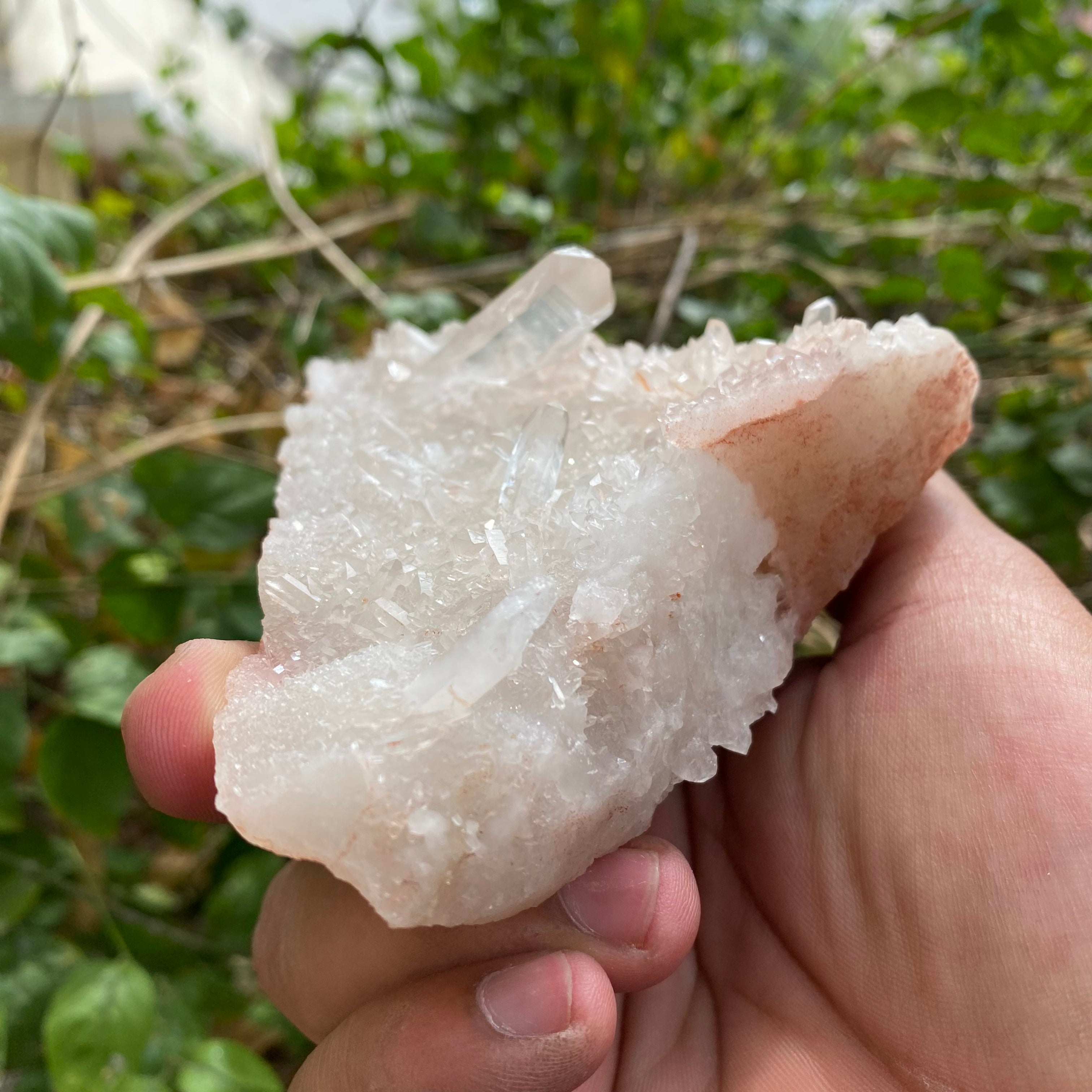 White Quartz Crystal Cluster Himalayan Display Piece Natural Energy Stone