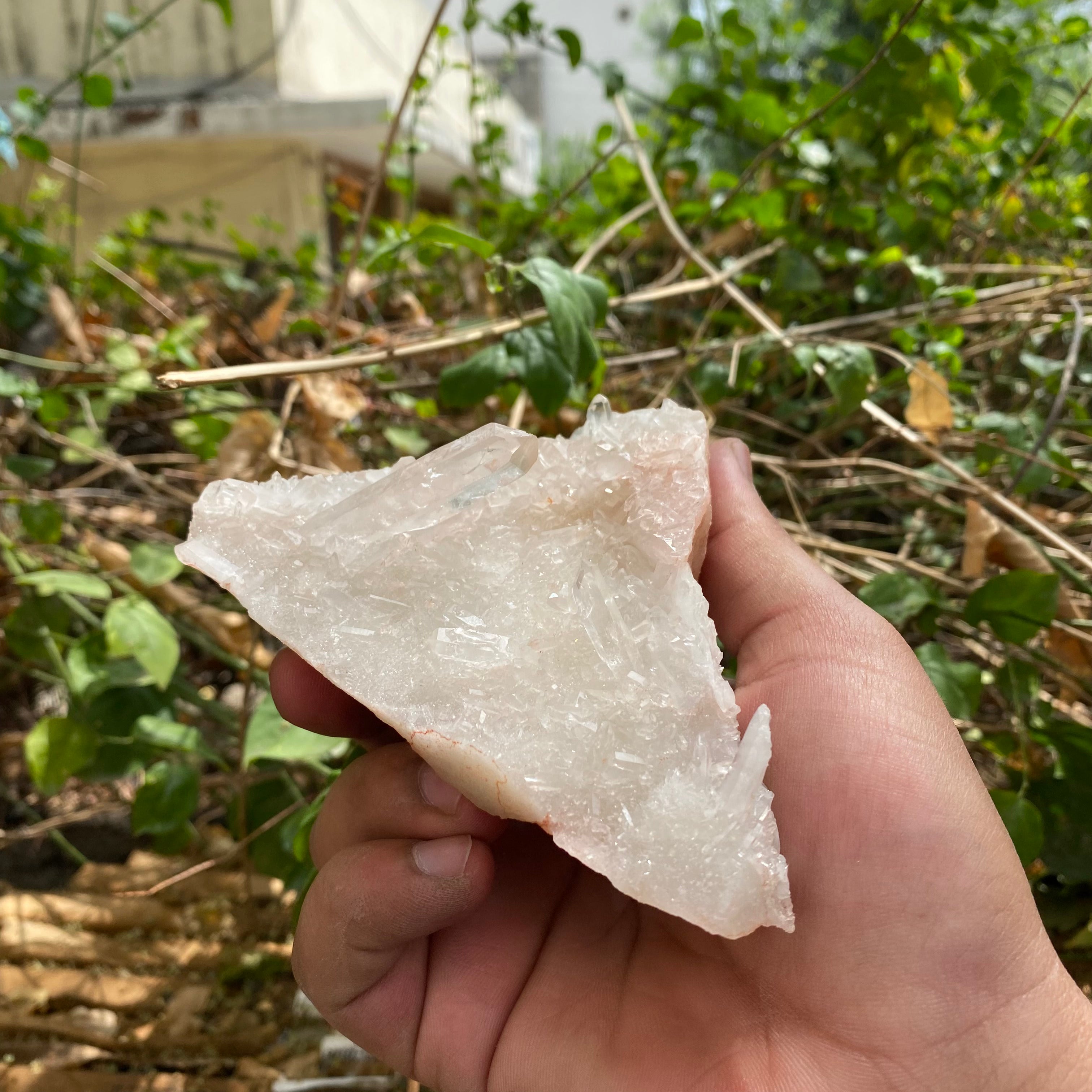 White Quartz Crystal Cluster Himalayan Display Piece Natural Energy Stone