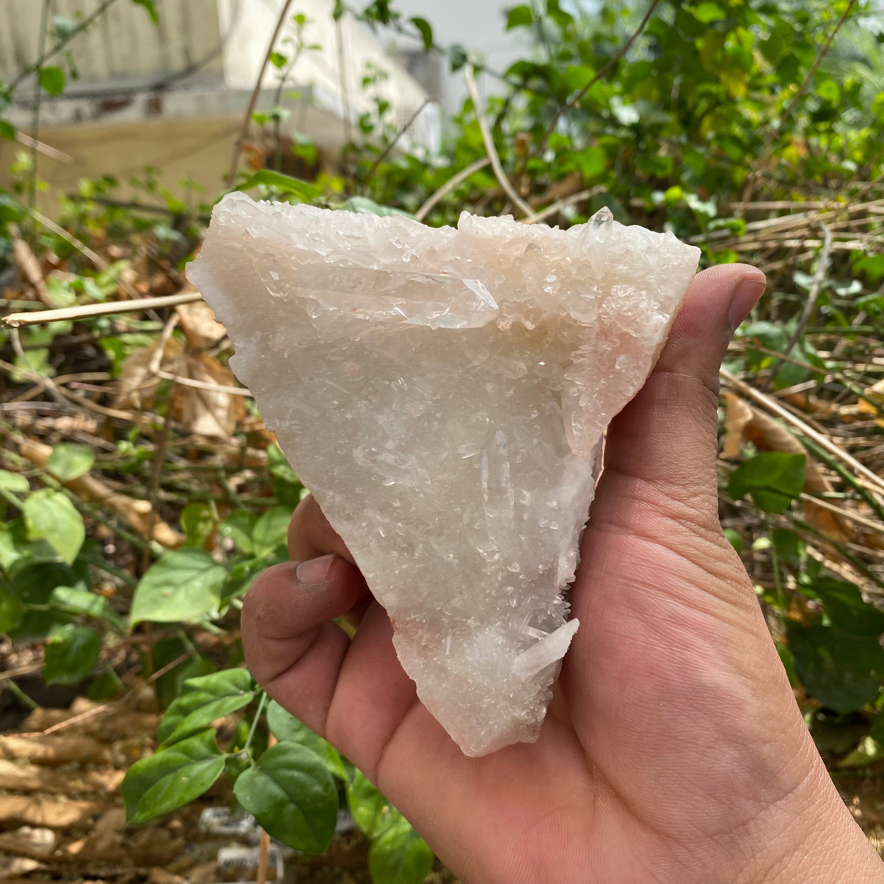 White Quartz Crystal Cluster Himalayan Display Piece Natural Energy Stone