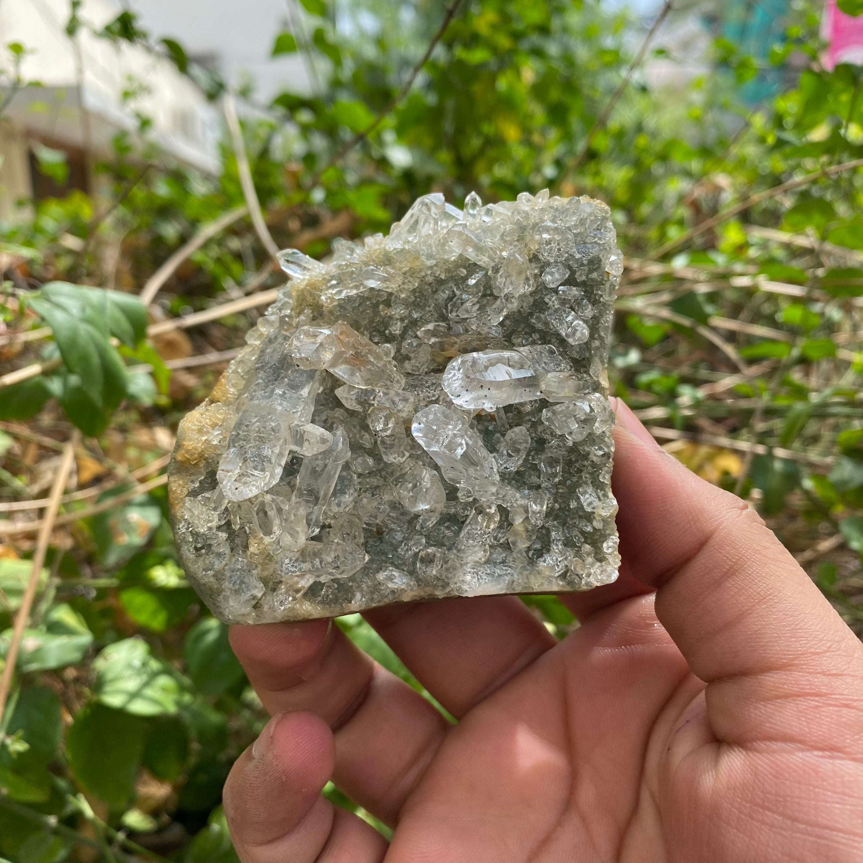 Himalayan Green Chlorite Quartz  Quartz Crystal Cluster Energy Healing Display Natural