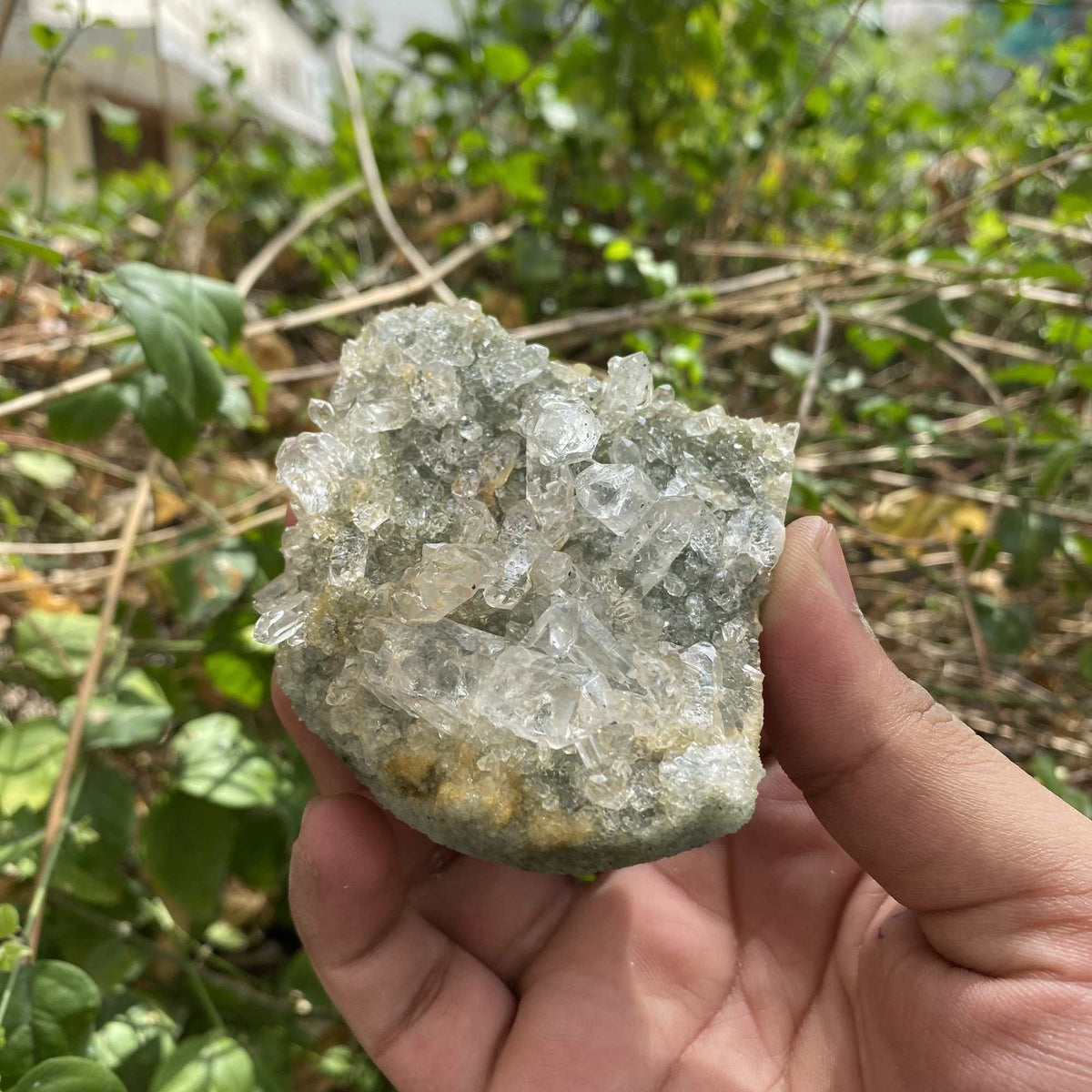 Natural Himalayan Green Chlorite Quartz Raw Cluster Display Specimen