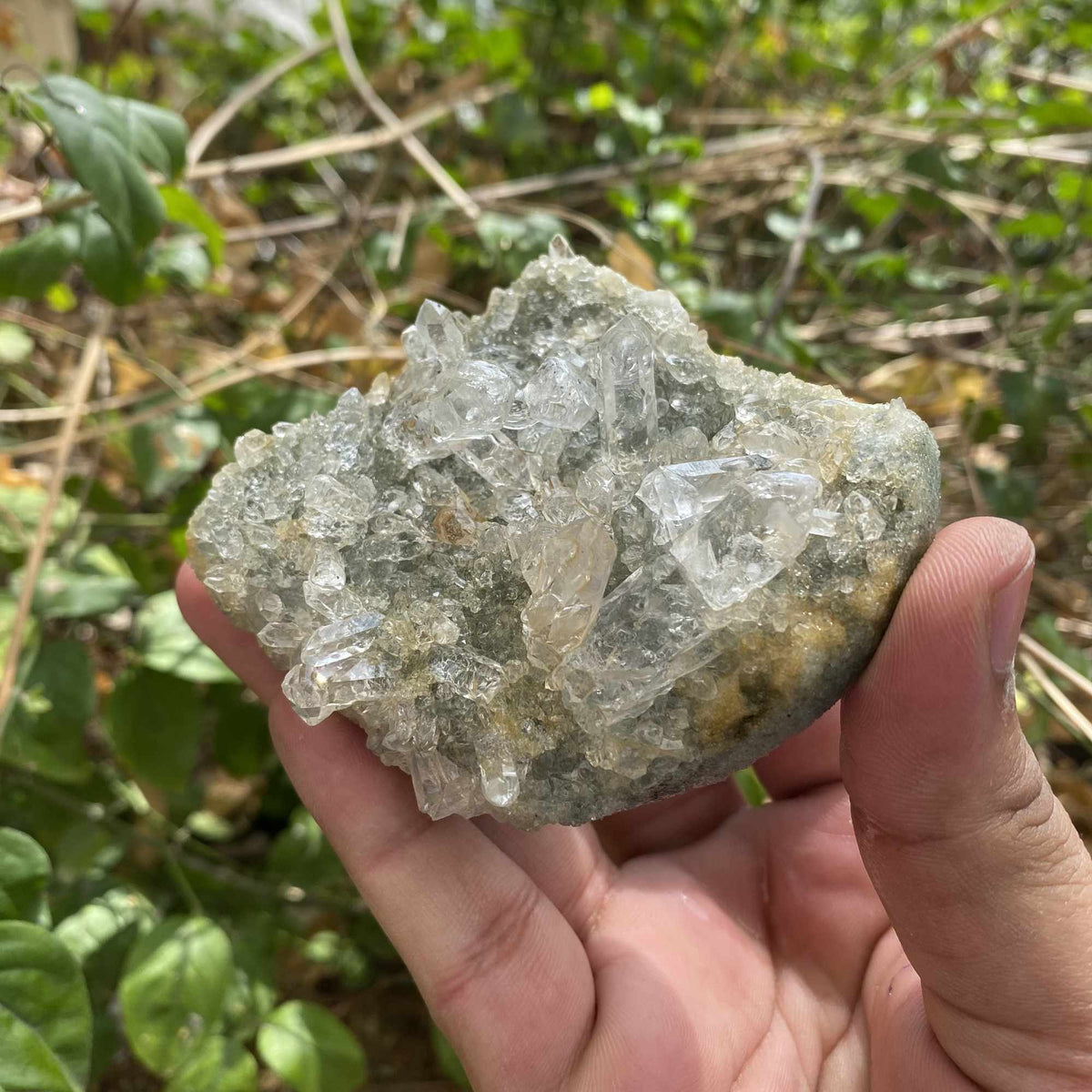 Natural Himalayan Green Chlorite Quartz Raw Cluster Display Specimen