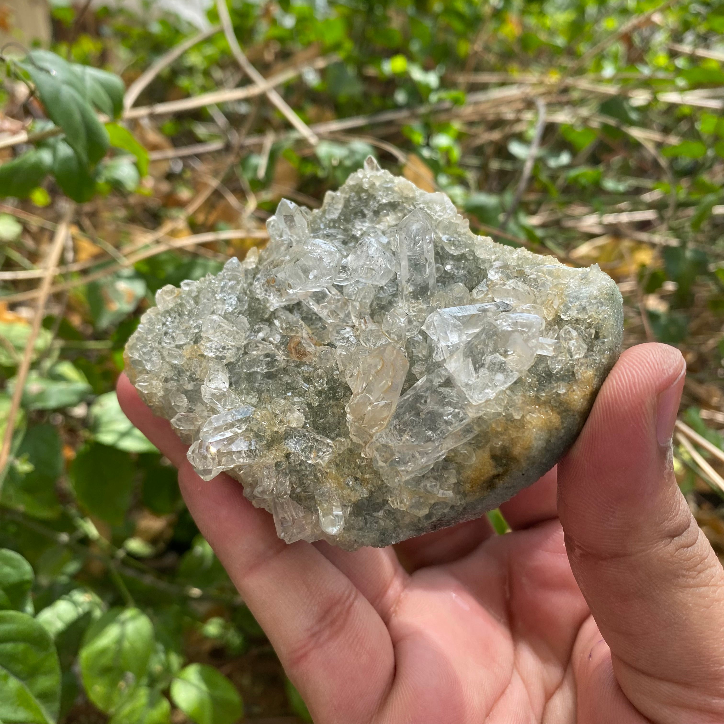 Himalayan Green Chlorite Quartz  Quartz Crystal Cluster Energy Healing Display Natural