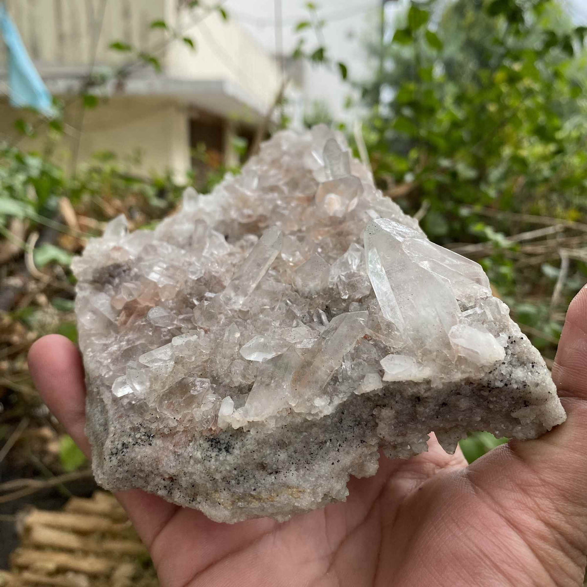 Natural Pink Himalayan Quartz Cluster Display Raw Collector Mineral