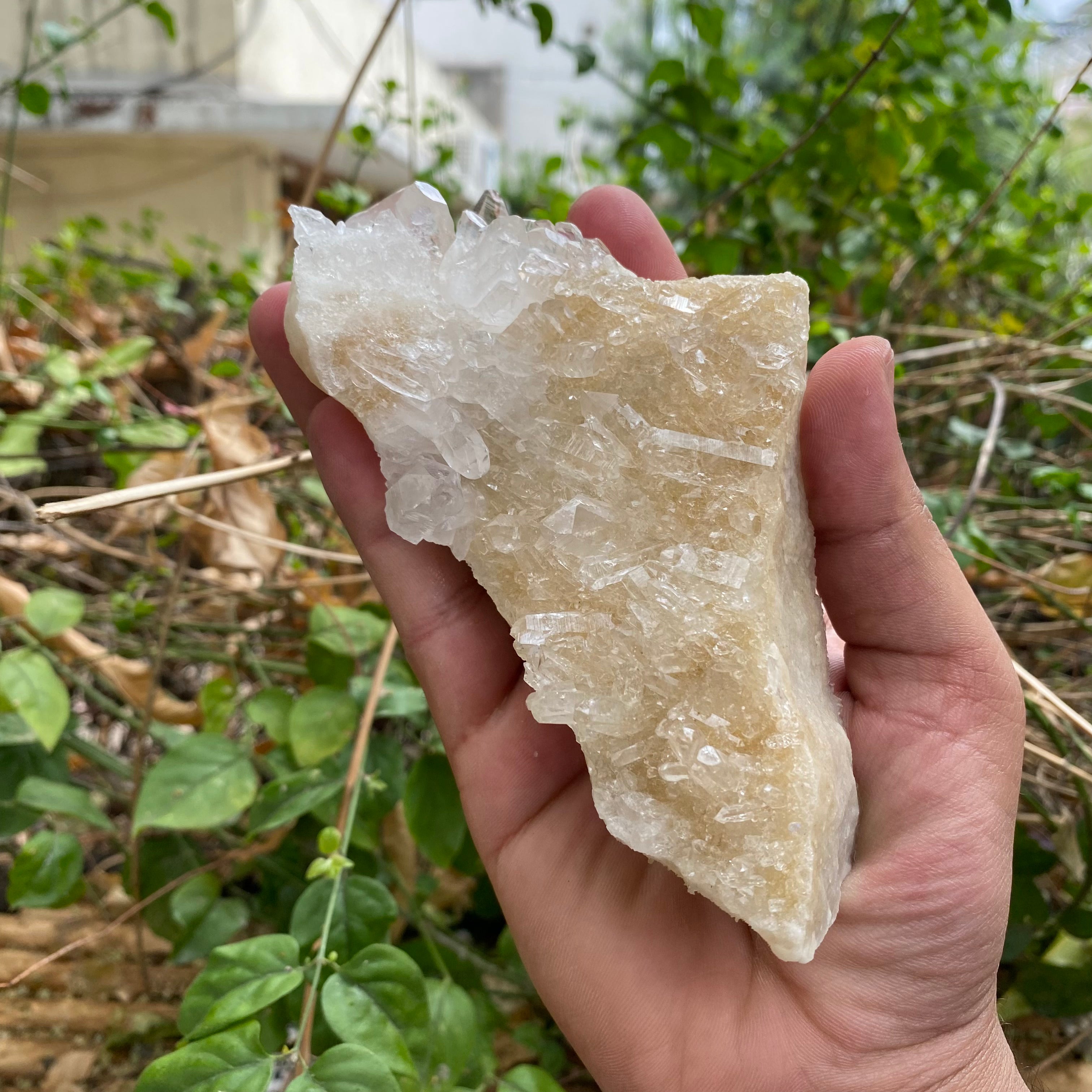 Natural Himalayan White & Pink Quartz Cluster 395g