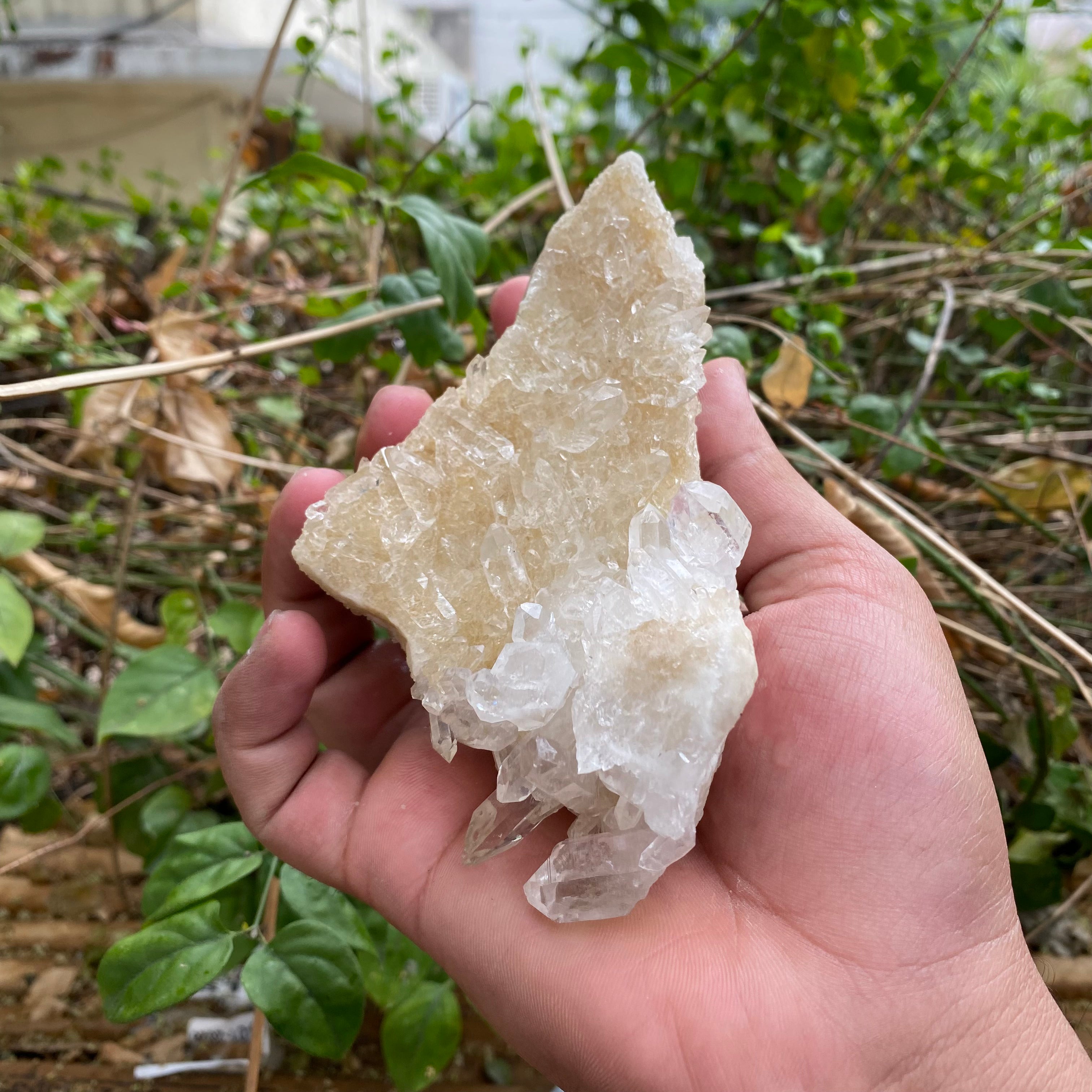 Natural Himalayan White & Pink Quartz Cluster 395g