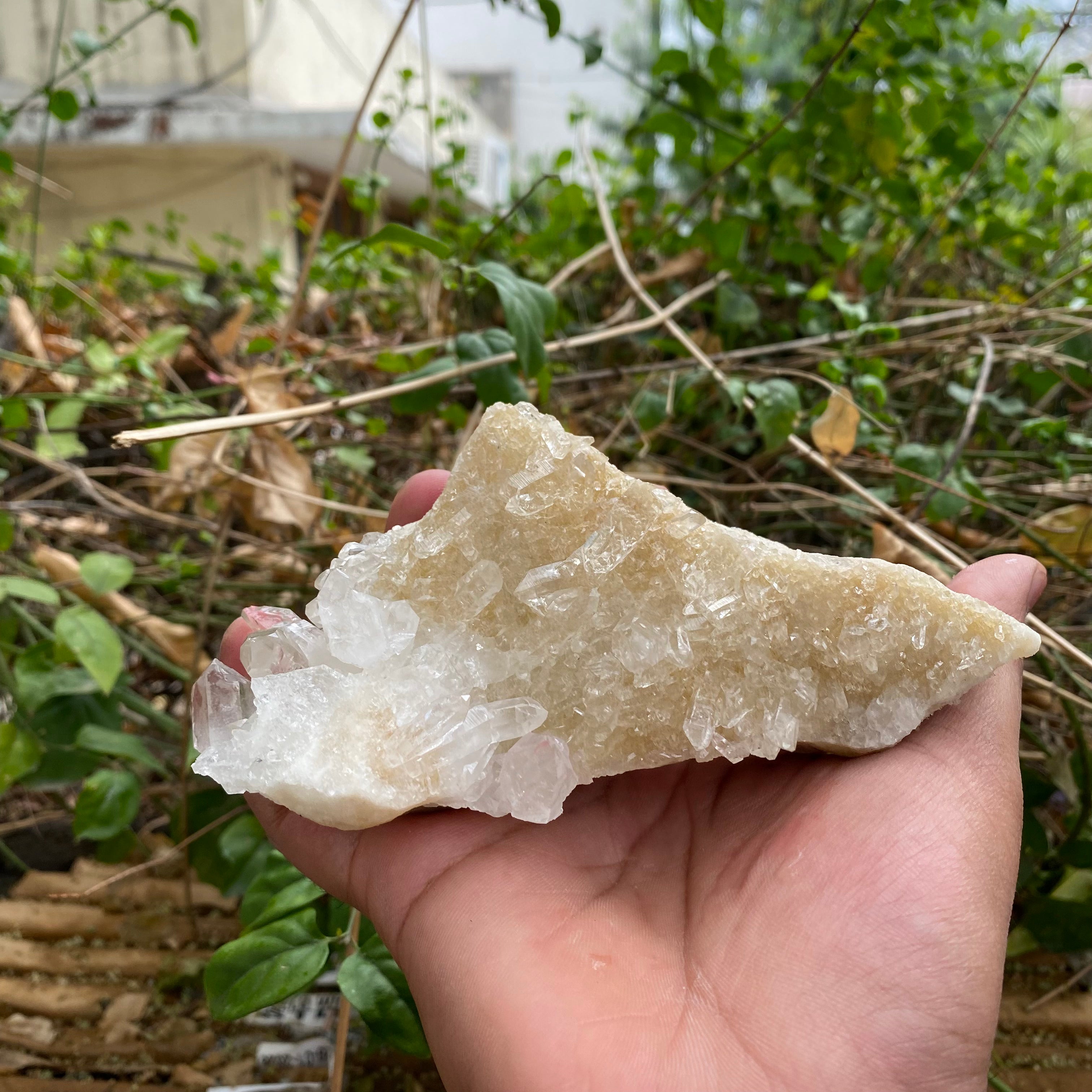 Natural Himalayan White & Pink Quartz Cluster 395g