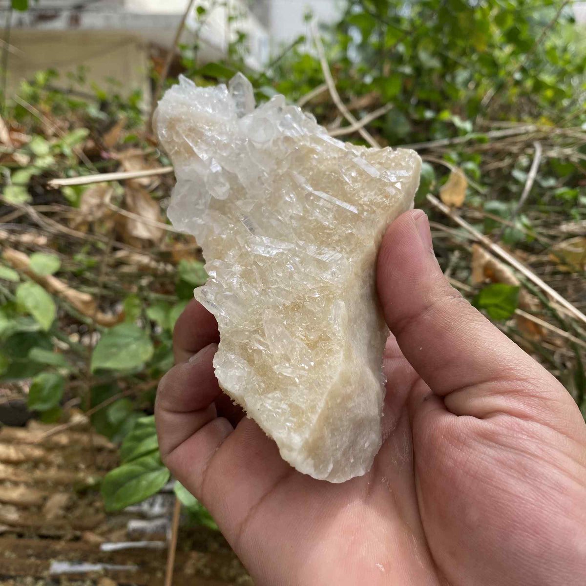 395g Himalayan White Pink Quartz Natural Cluster Mineral Display Specimen