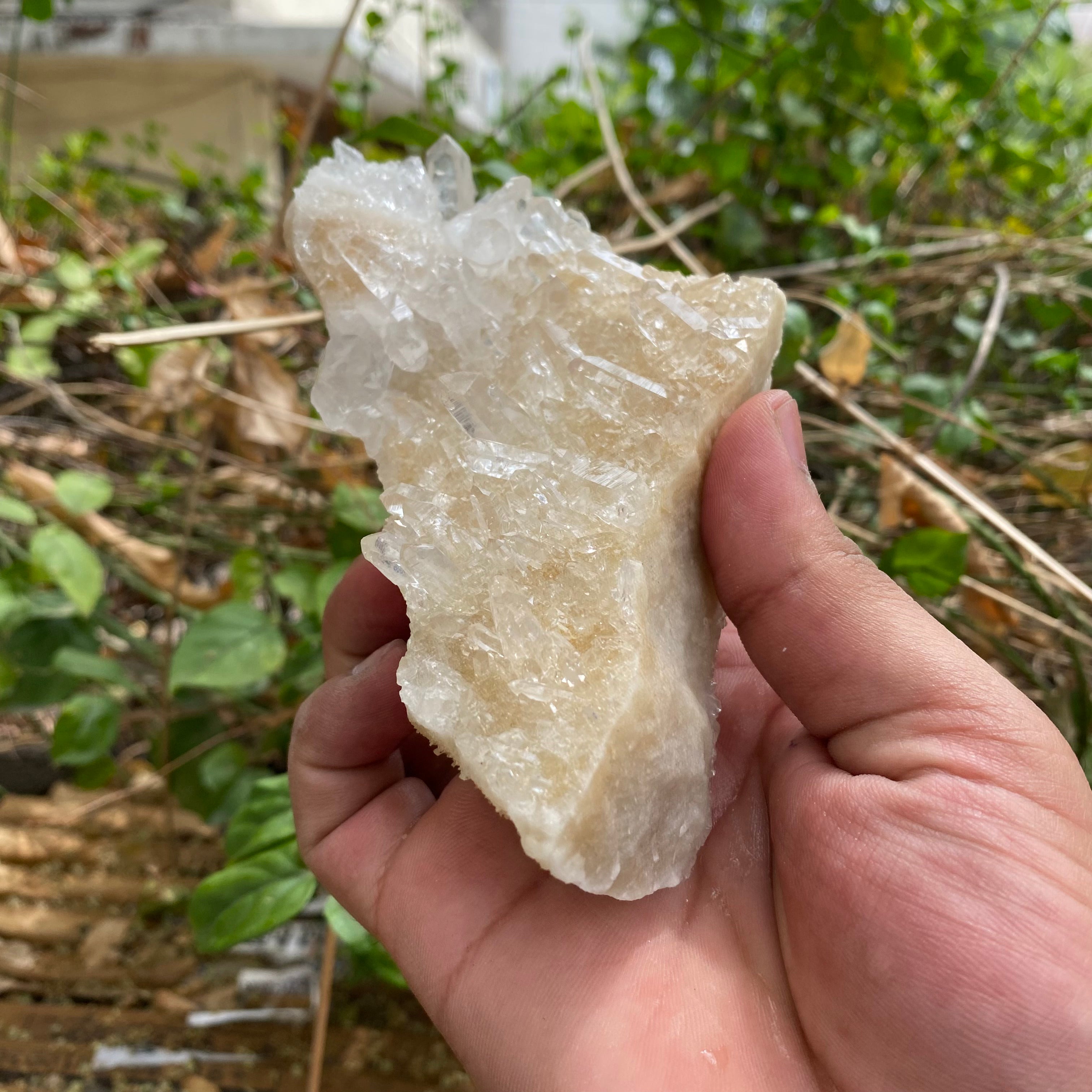 Natural Himalayan White & Pink Quartz Cluster 395g
