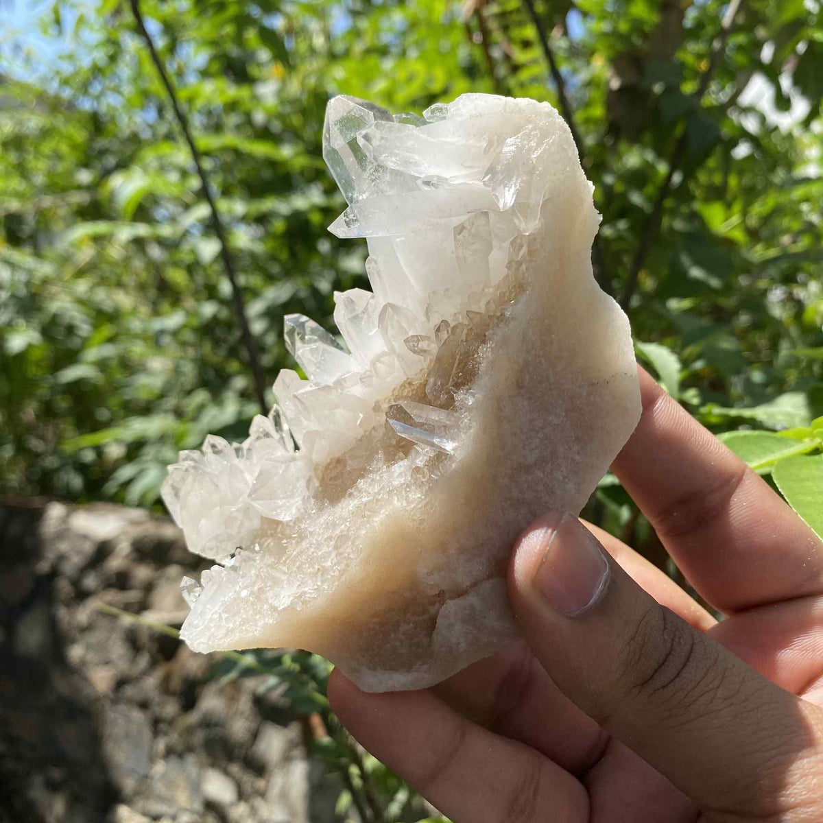 Raw Himalayan White Quartz Cluster Natural Mineral Display Collector
