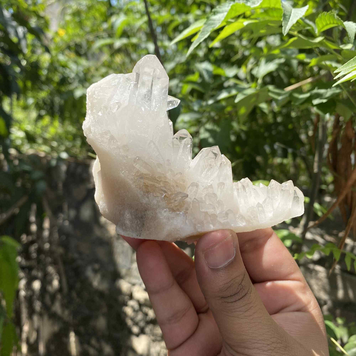 Raw Himalayan White Quartz Cluster Natural Mineral Display Collector