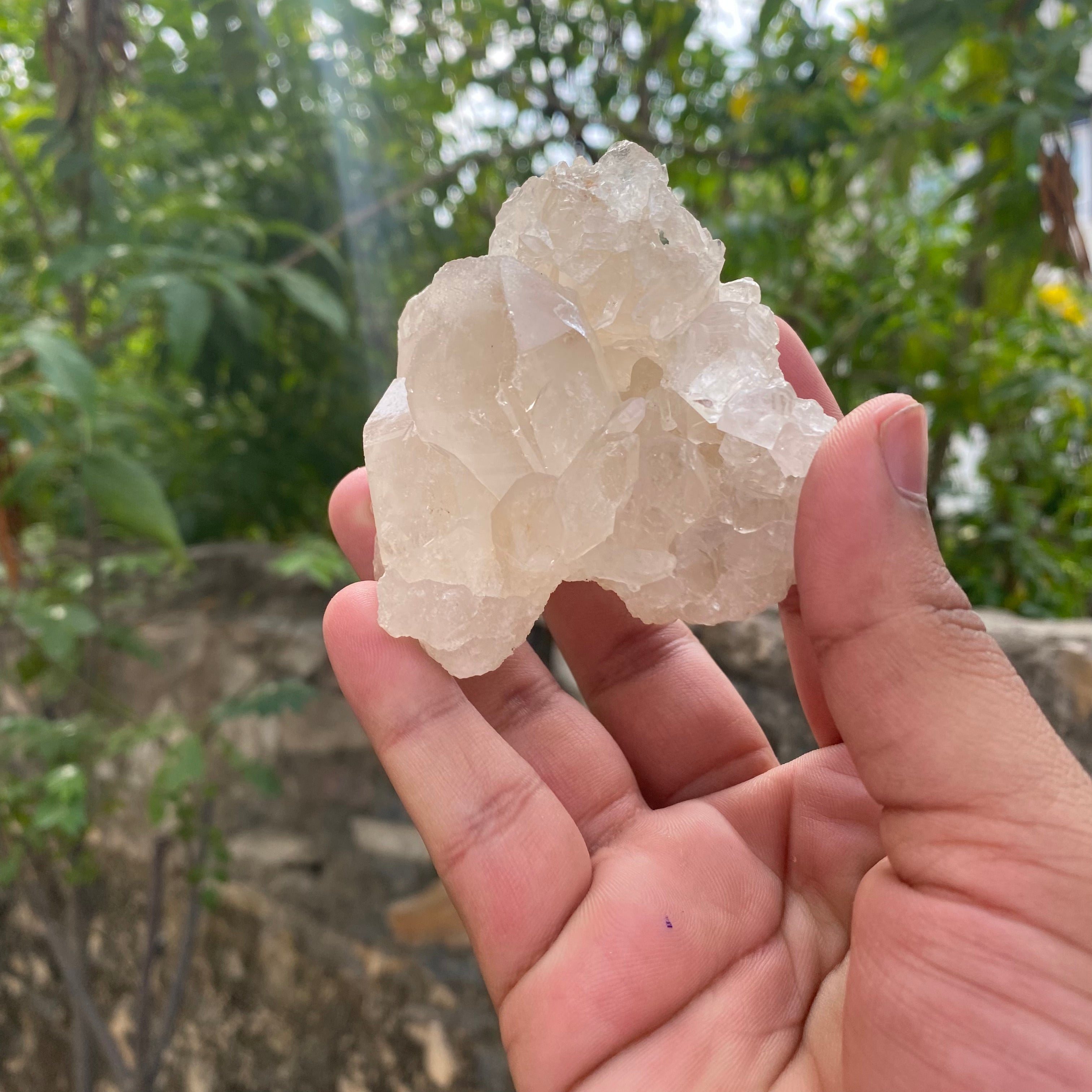 White Natural Himalayan Samadhi Quartz Crystal Raw Cluster Healing Energy Mineral