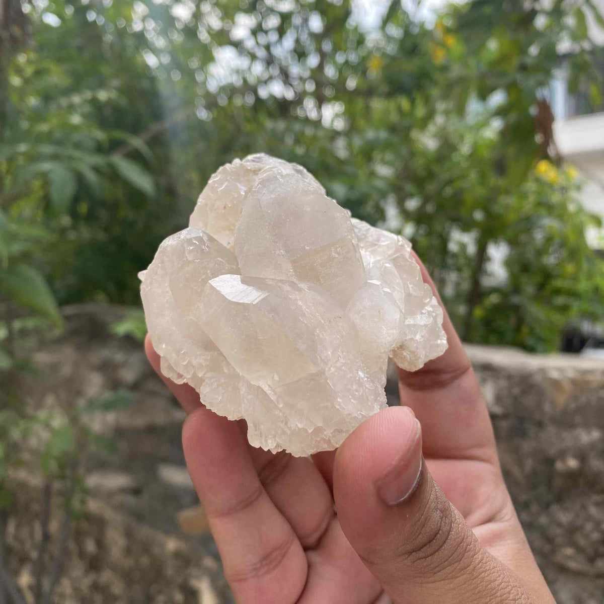 195g White Himalayan Quartz Natural Cluster Raw Collector Mineral