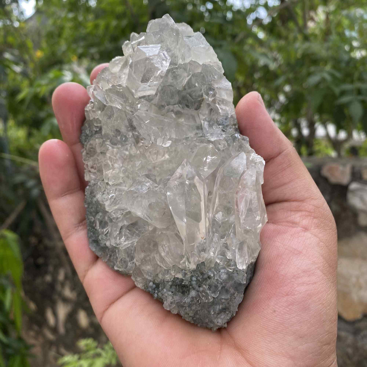 Collector Himalayan Green Chlorite Quartz Cluster Natural Raw Specimen