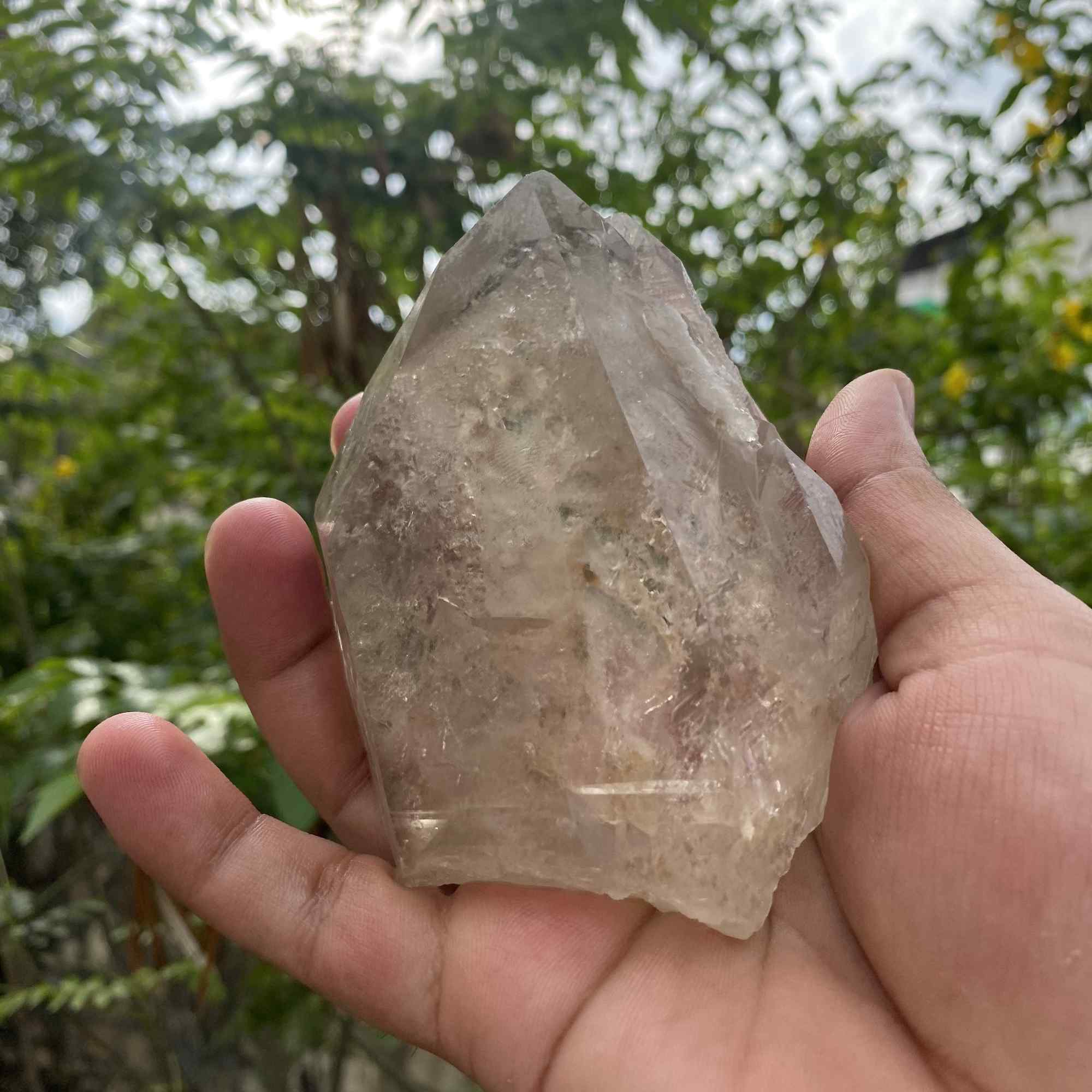 Natural Himalayan Smoky Quartz Point 370g Raw Mineral Specimen