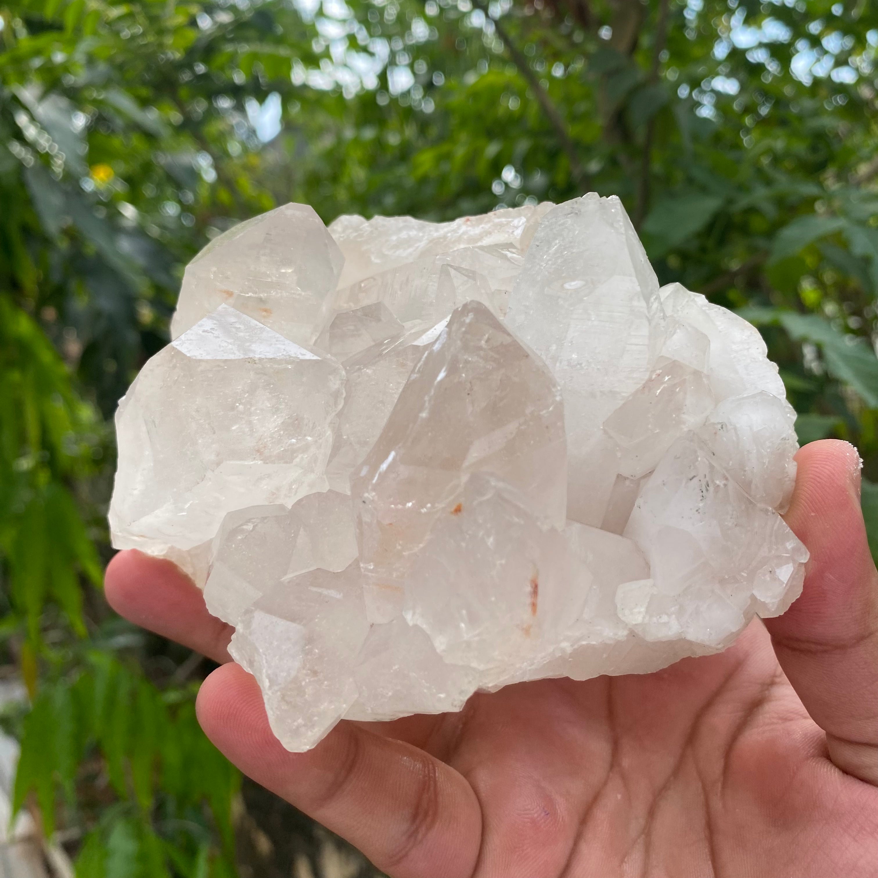White Quartz Crystal Cluster Himalayan Healing Natural Energy Display Piece