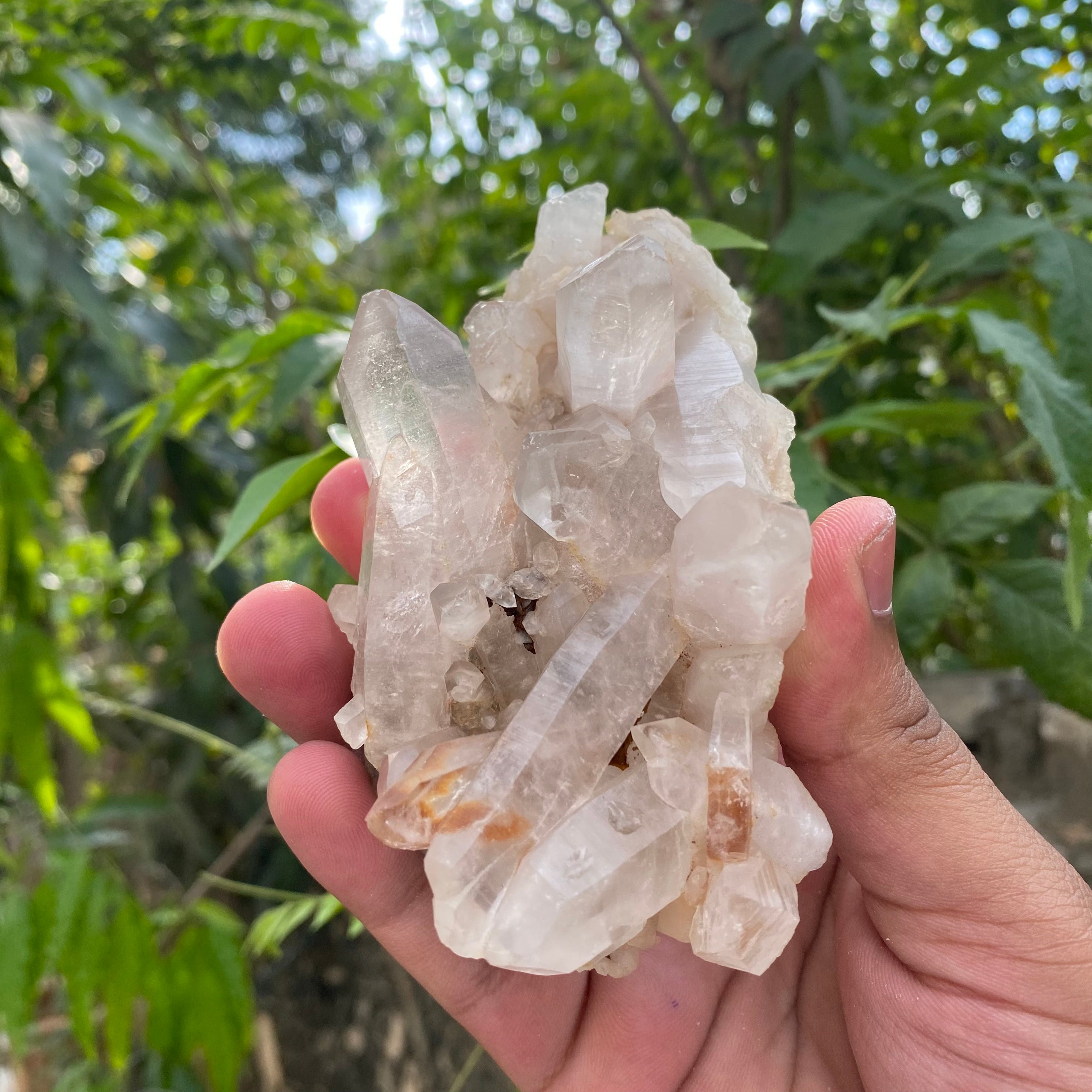 Pink Quartz Crystal Cluster Natural Himalayan Mineral Specimen 305g Raw Healing Stone Home Decor Gift