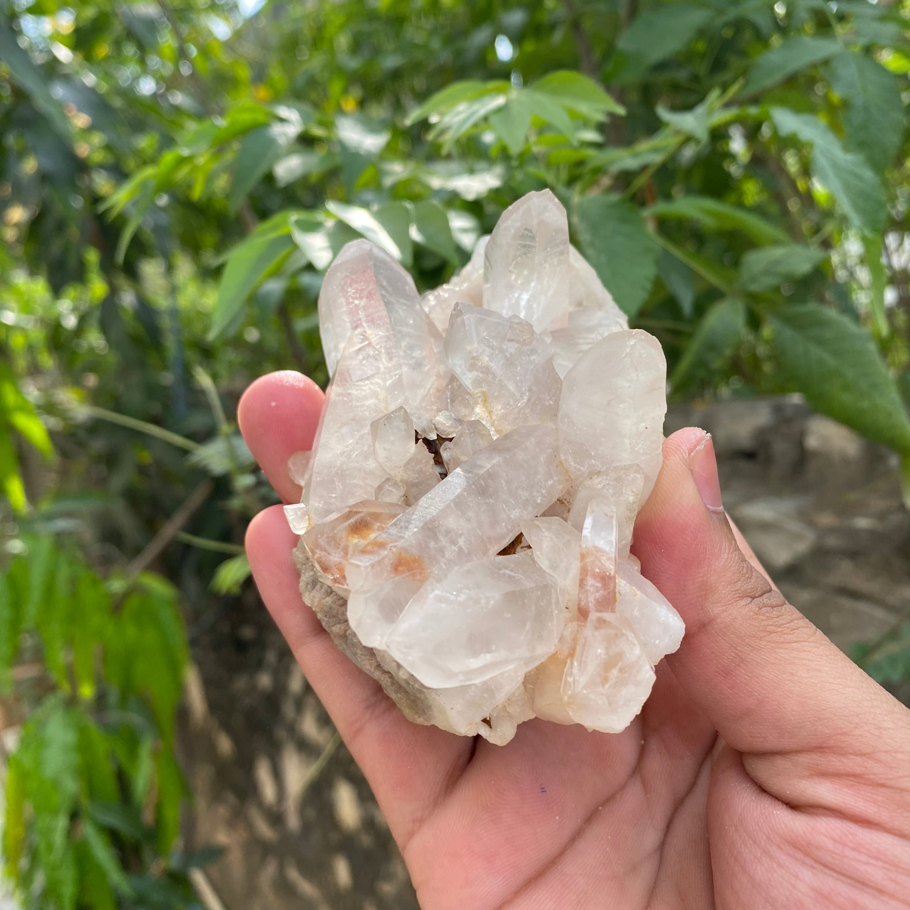 Pink Quartz Crystal Cluster Natural Himalayan Mineral Specimen 305g Raw Healing Stone Home Decor Gift