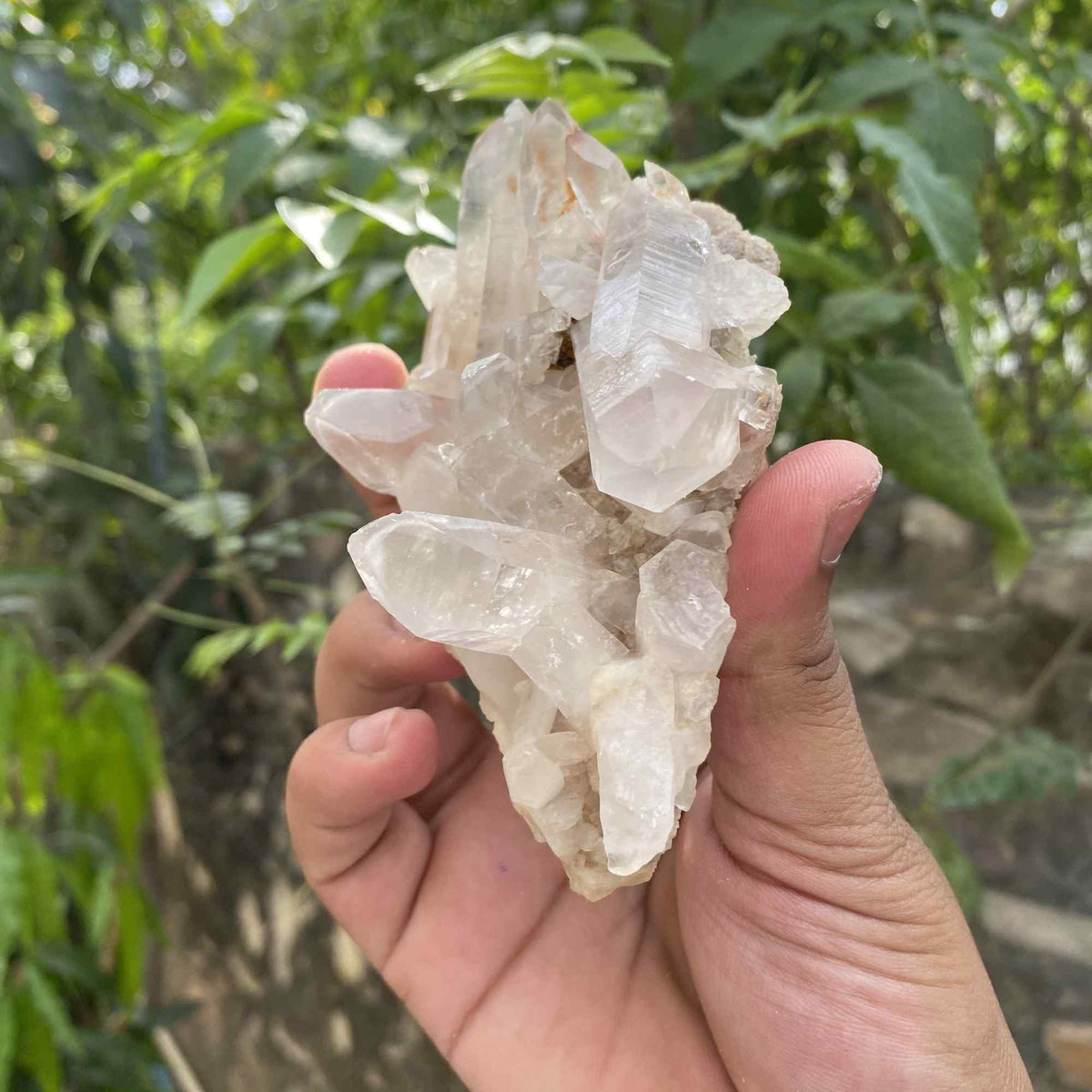 Pink Quartz Crystal Cluster Natural Himalayan Mineral Specimen 305g Raw Healing Stone Home Decor Gift