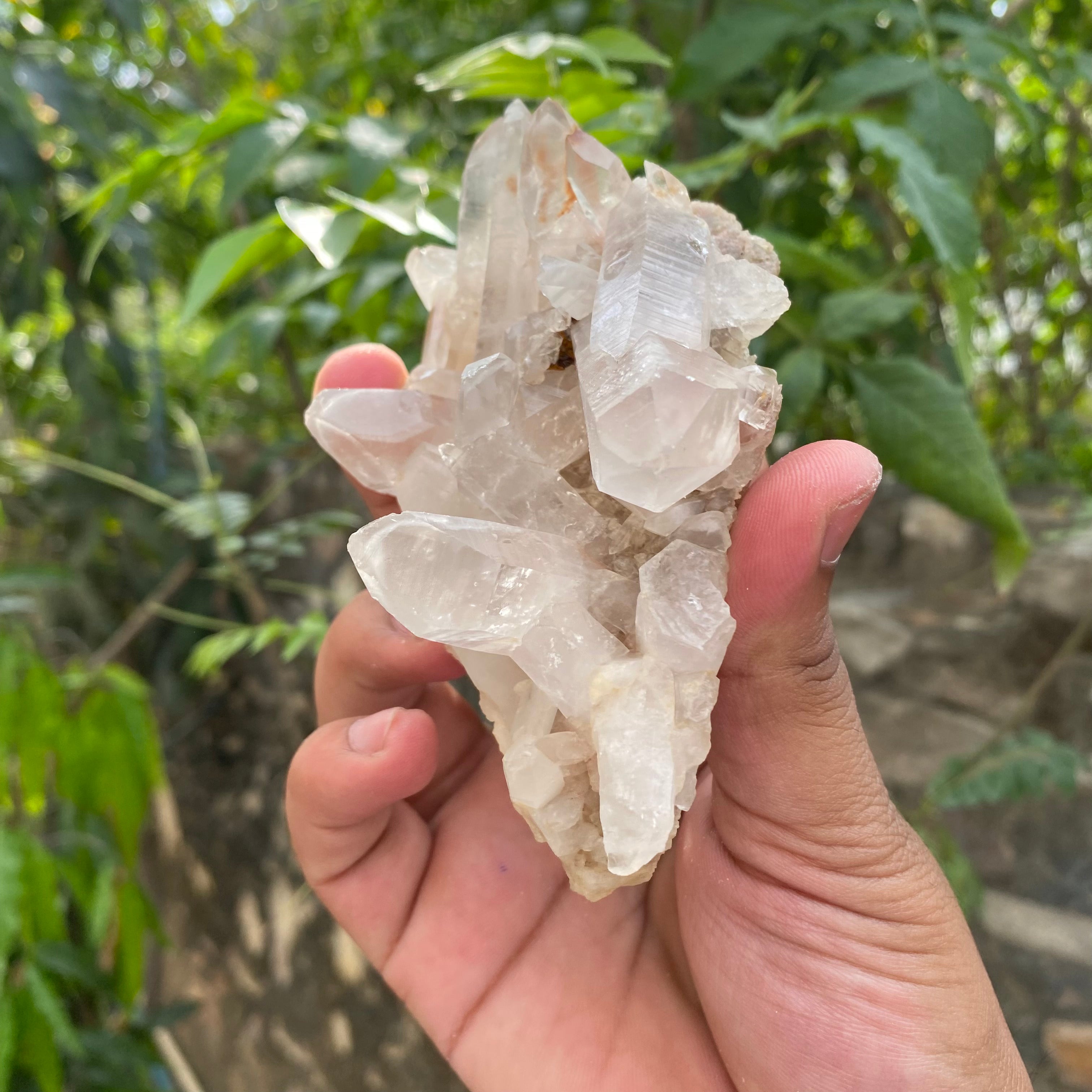 Pink Quartz Crystal Cluster Natural Himalayan Mineral Specimen 305g Raw Healing Stone Home Decor Gift