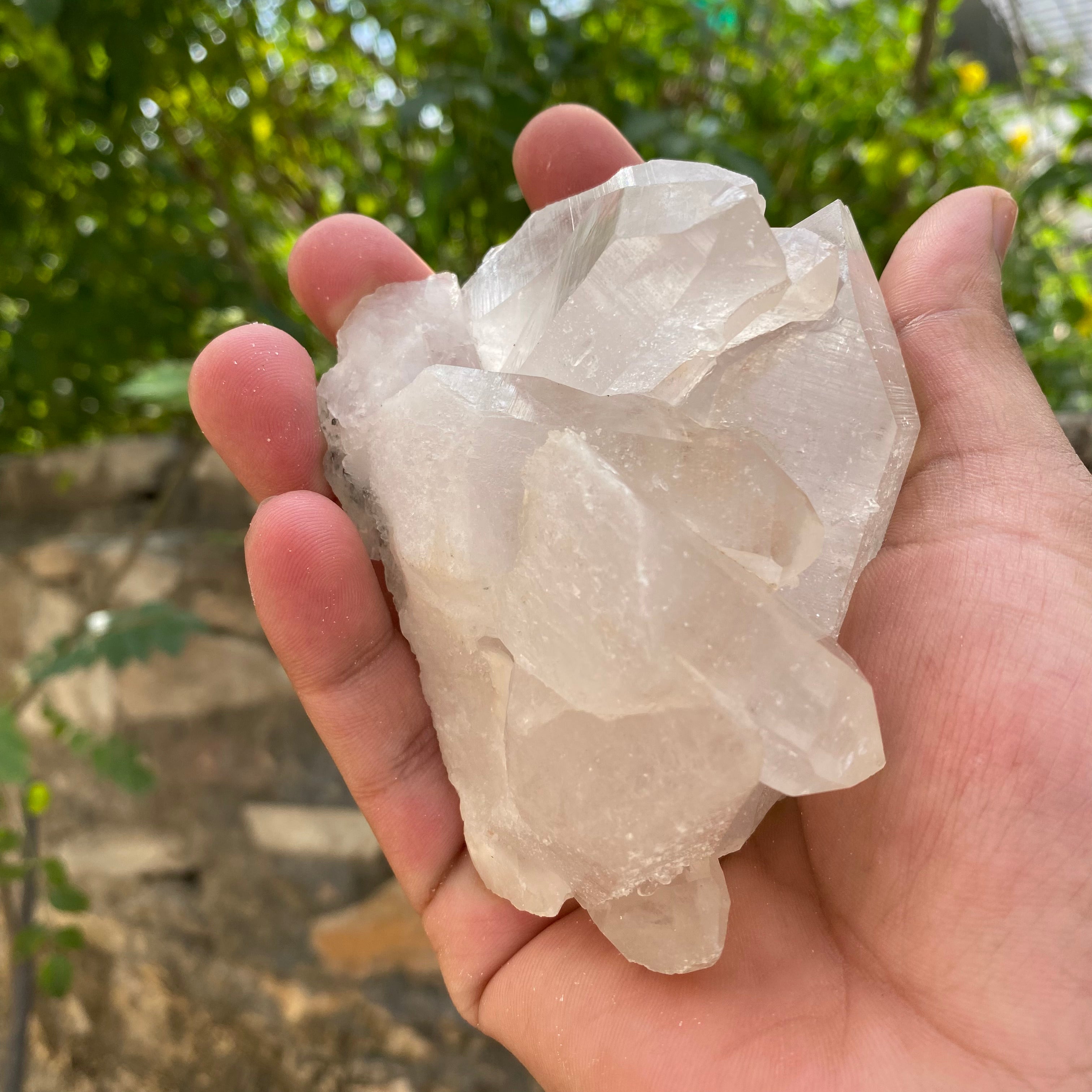 White Quartz Crystal Cluster Energy Gift Himalayan Healing Display Piece