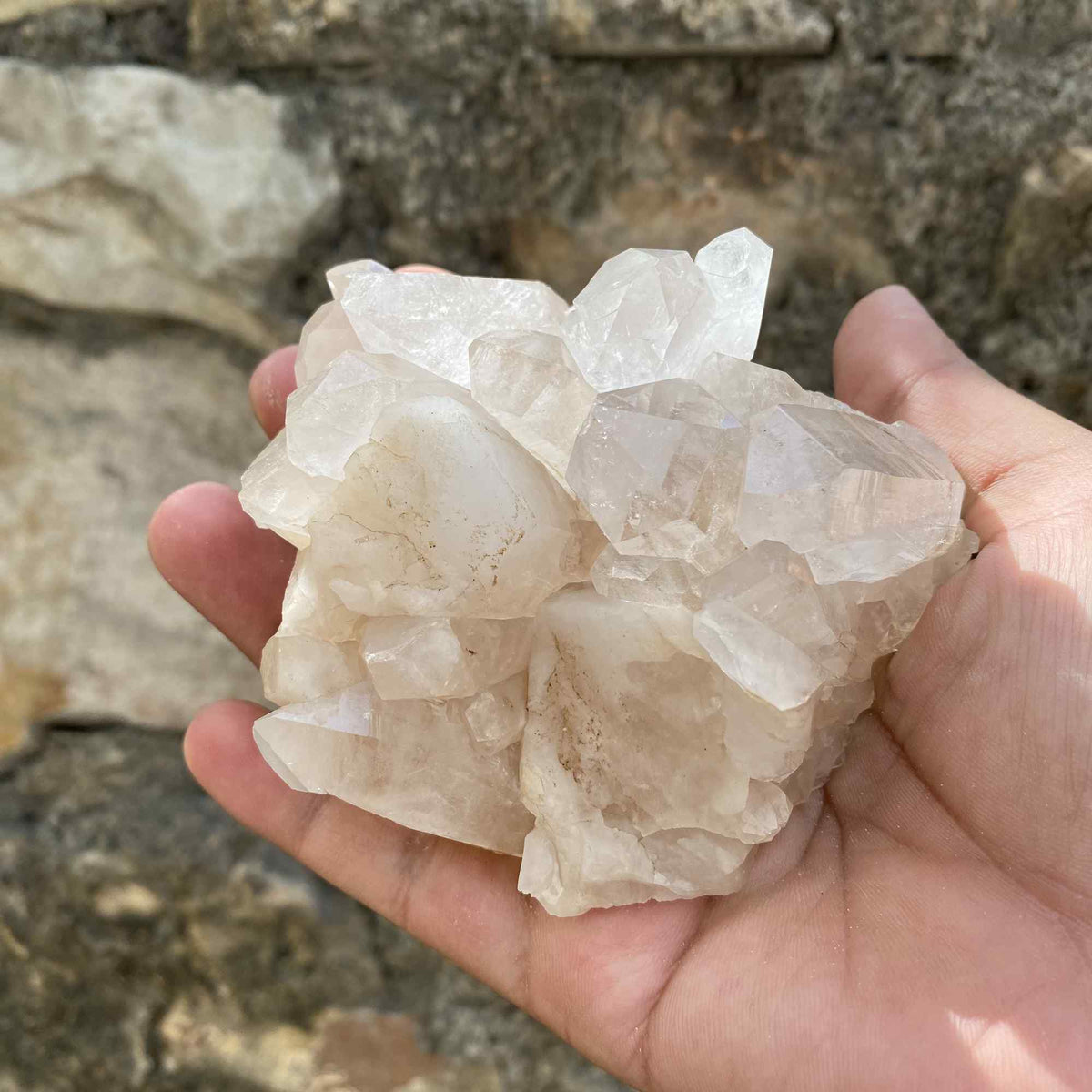 White Himalayan Quartz 430g Cluster Natural Display Mineral Specimen