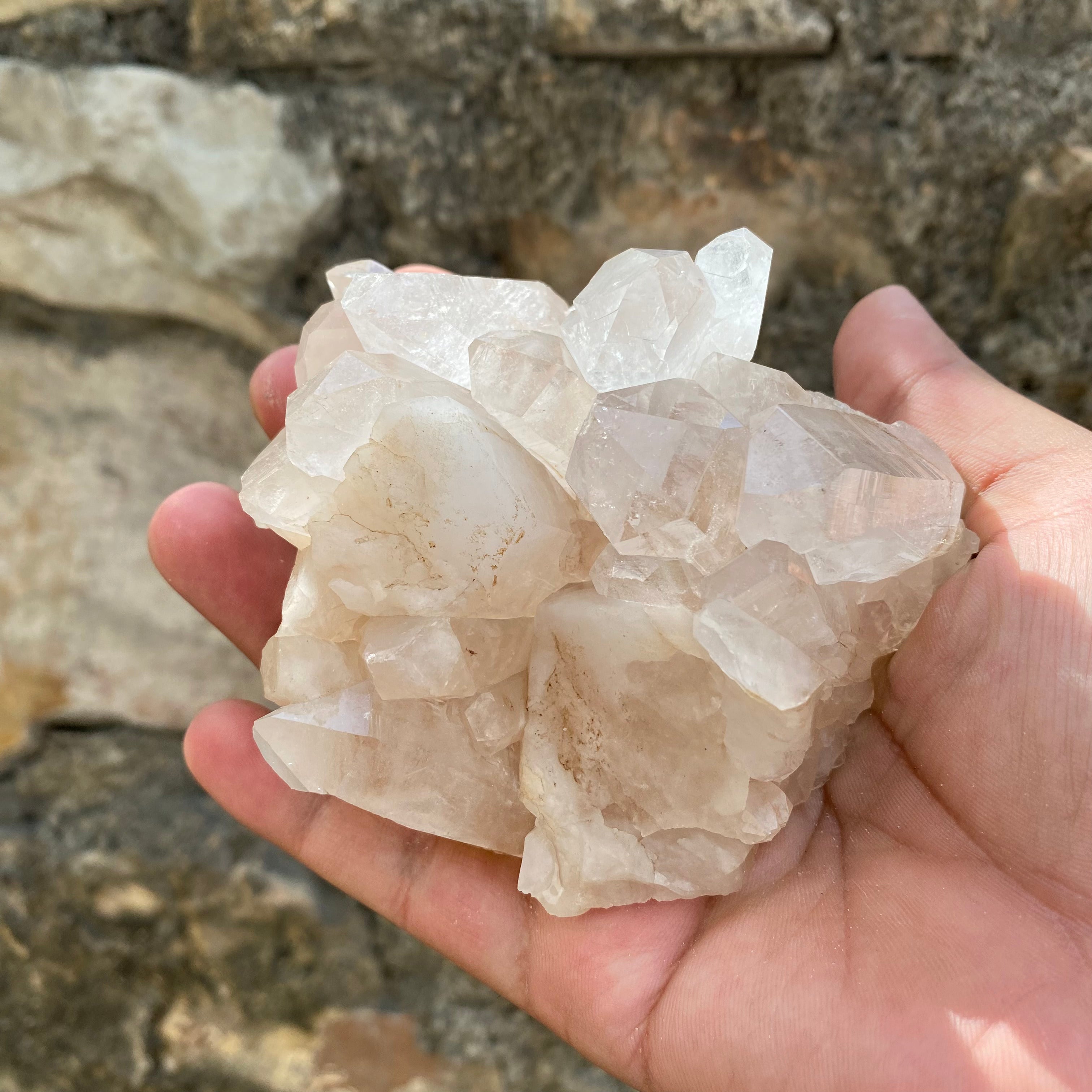White Authentic Quartz Crystal Cluster Himalayan Healing Gift Stone Natural