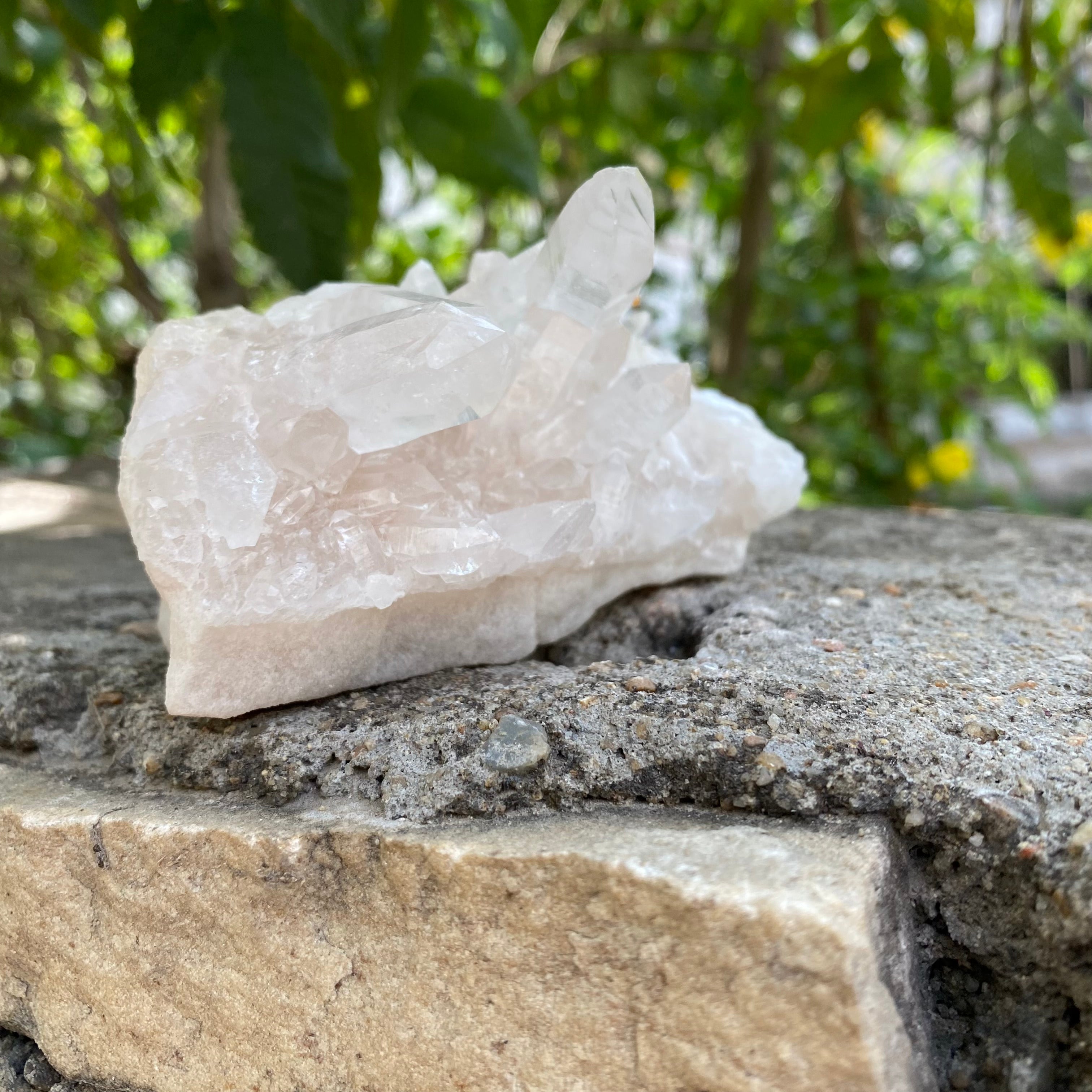 White Quartz Crystal Cluster Decor Himalayan Healing Energy Display Piece