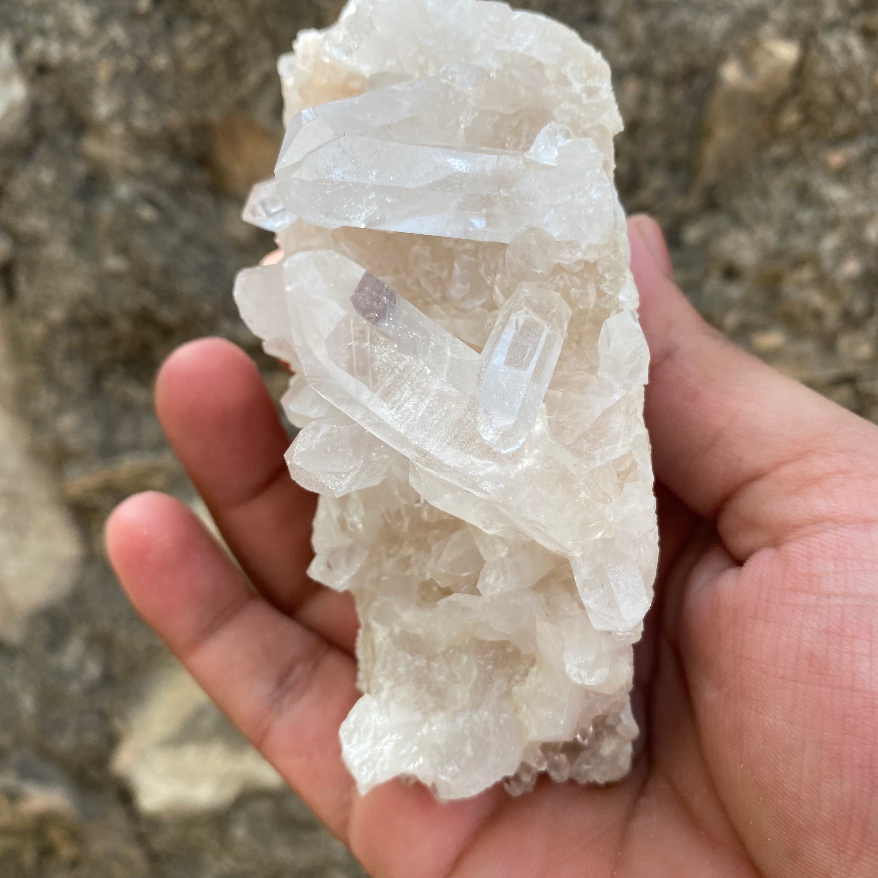 White Quartz Crystal Cluster Decor Himalayan Healing Energy Display Piece