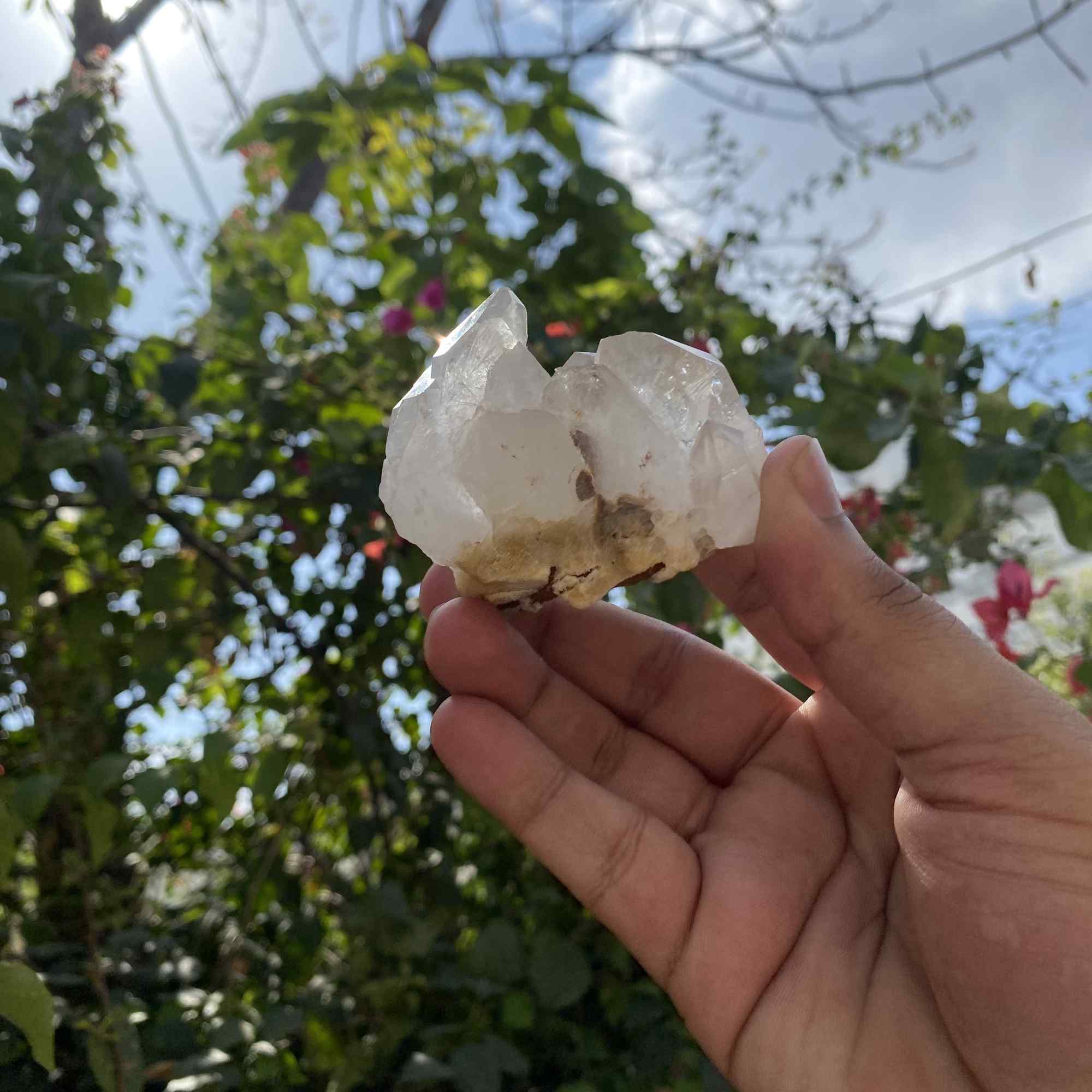 130g White Quartz Himalayan Natural Cluster Display Mineral Specimen