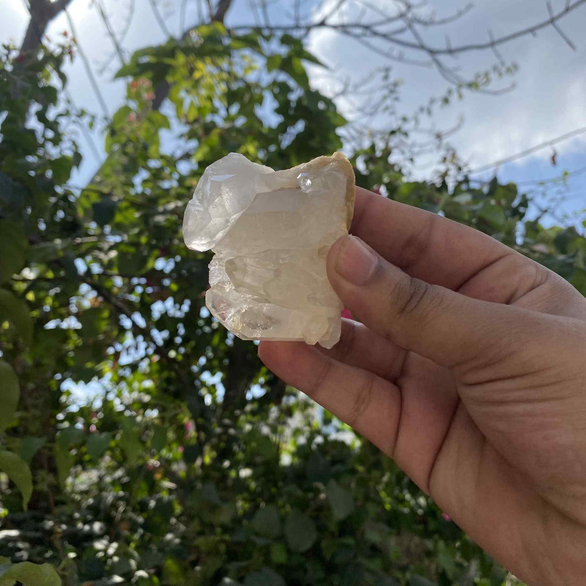 130g White Quartz Himalayan Natural Cluster Display Mineral Specimen