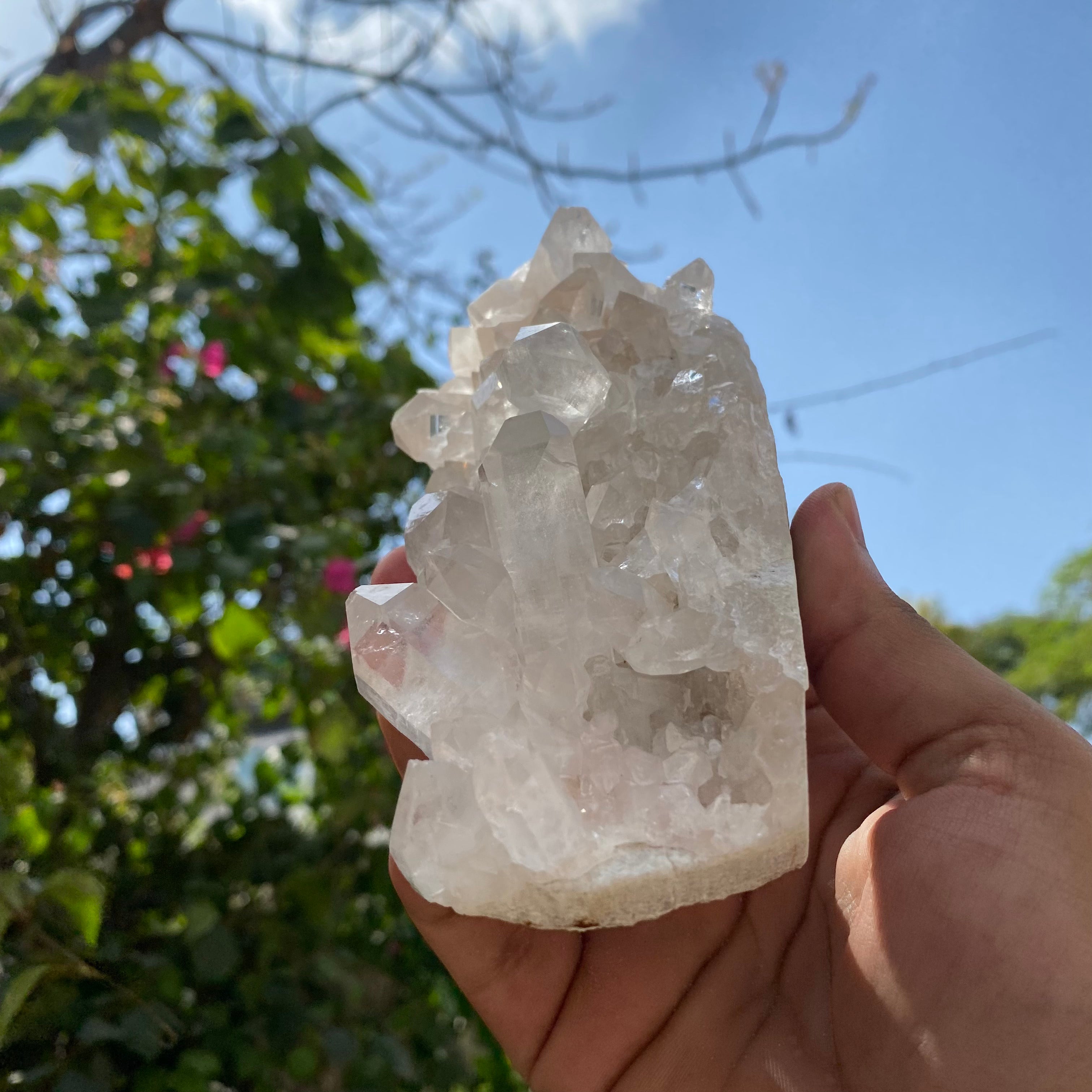 White Quartz Crystal Cluster Raw Himalayan Energy Healing Display Natural