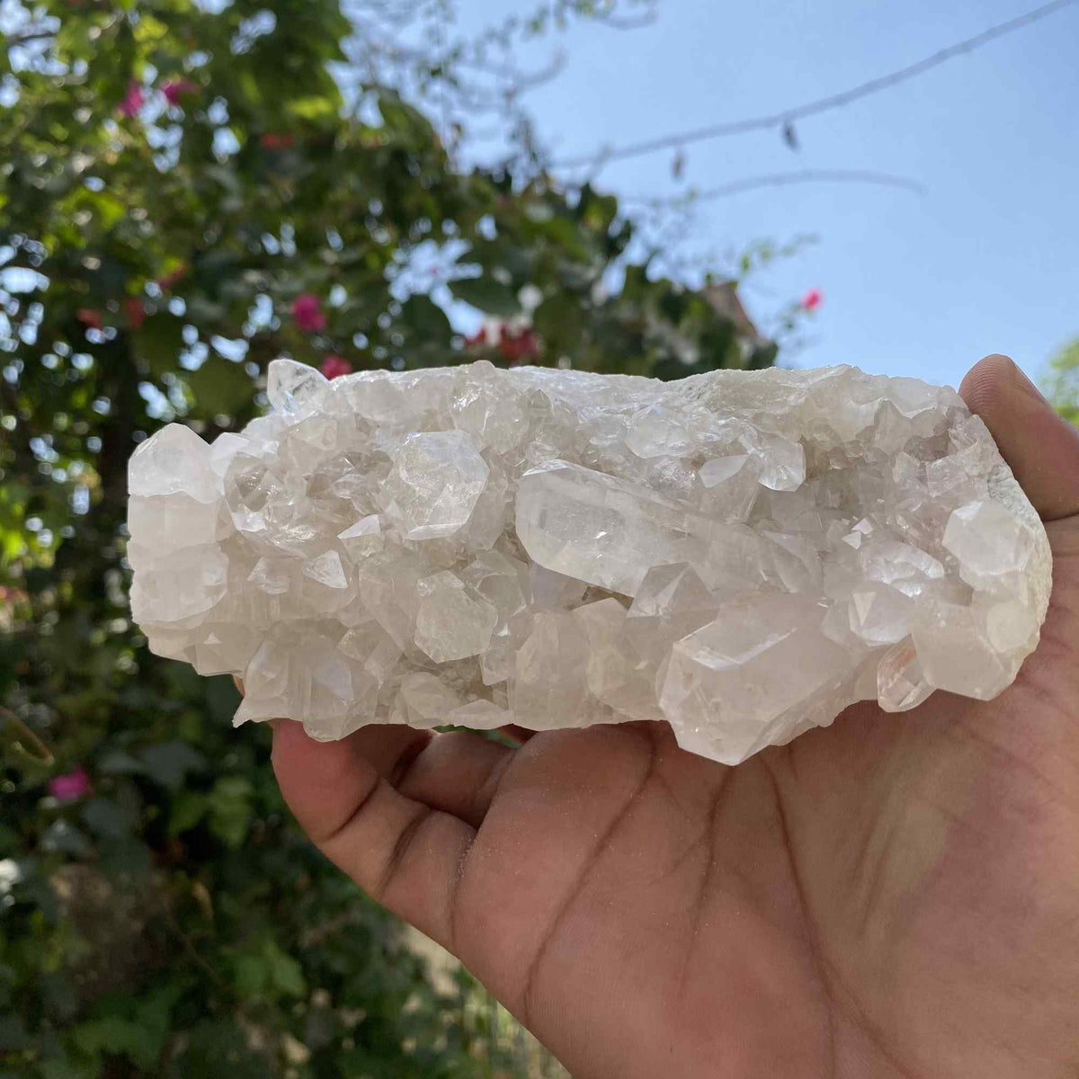 Natural White Himalayan Quartz Mineral Cluster Raw Collector Display