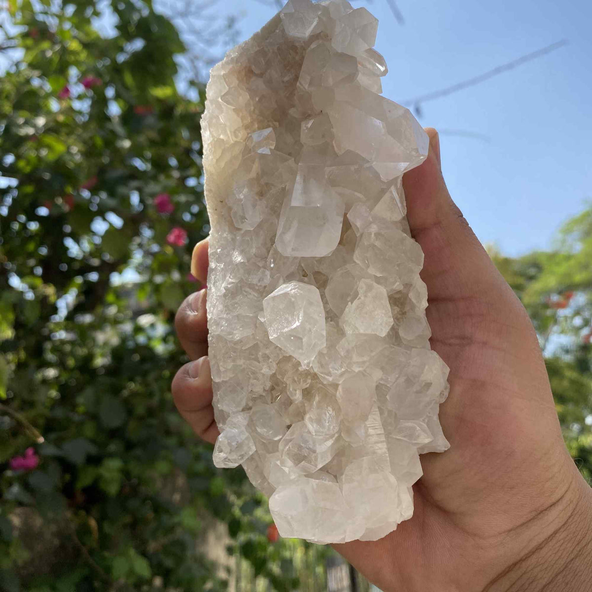 Natural White Himalayan Quartz Mineral Cluster Raw Collector Display