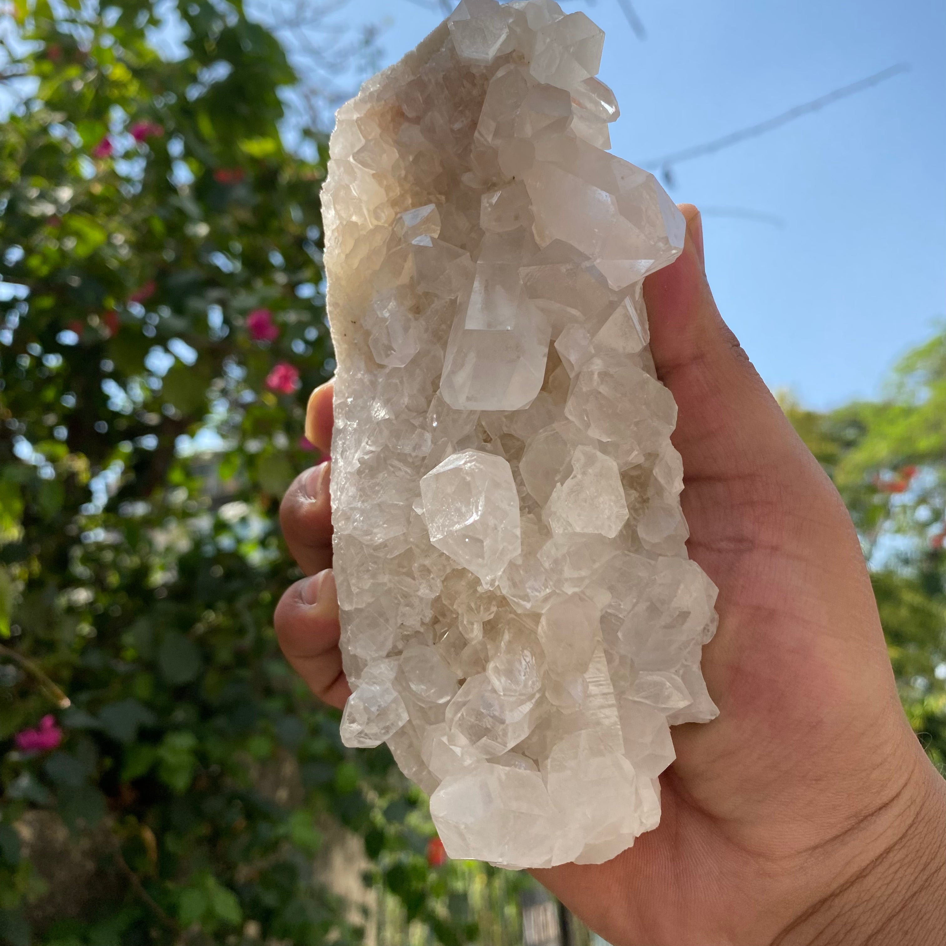 White Quartz Crystal Cluster Raw Himalayan Energy Healing Display Natural